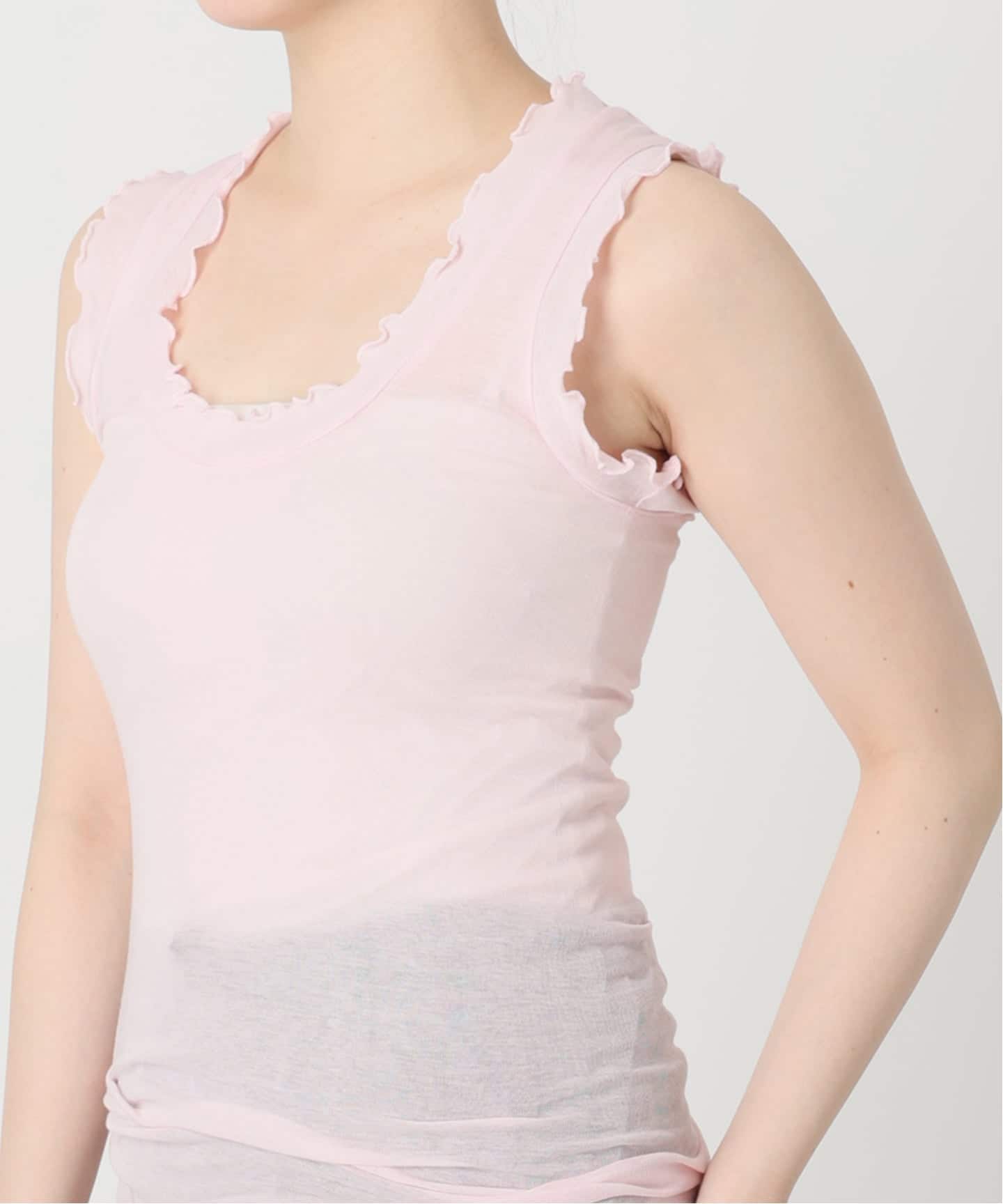 予約》seamless basic./シームレスベーシック Flounce タンクトップ