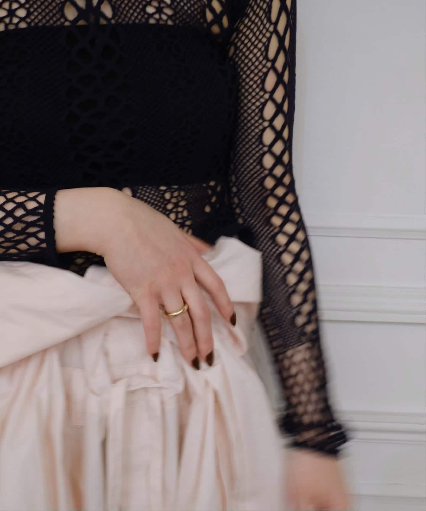 EUCHRONIA ユークロニア stretch lace long sleeve tee 261801（T