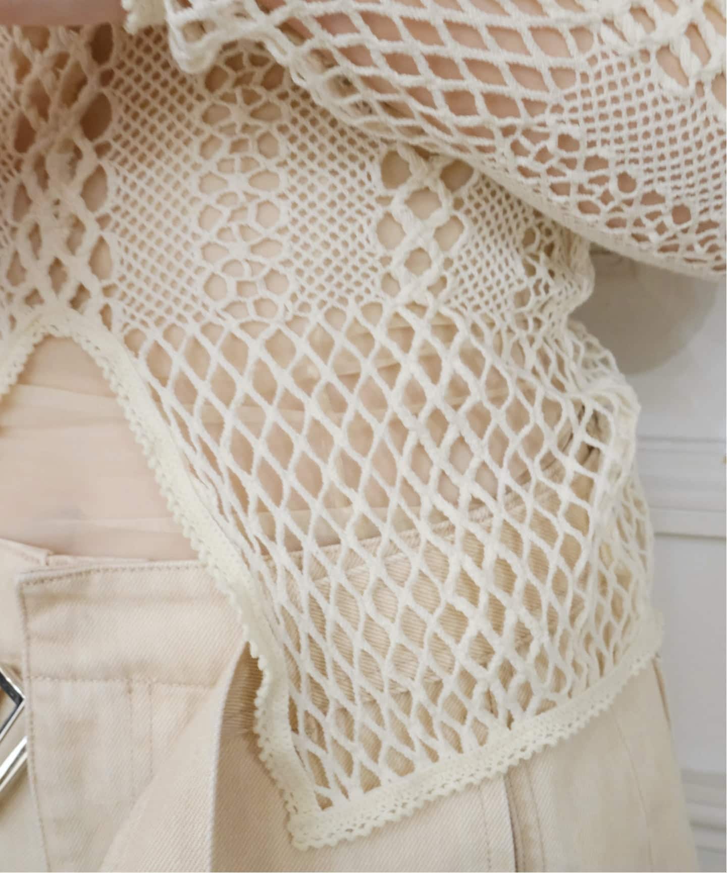 EUCHRONIA ユークロニア stretch lace long sleeve tee 261801（T