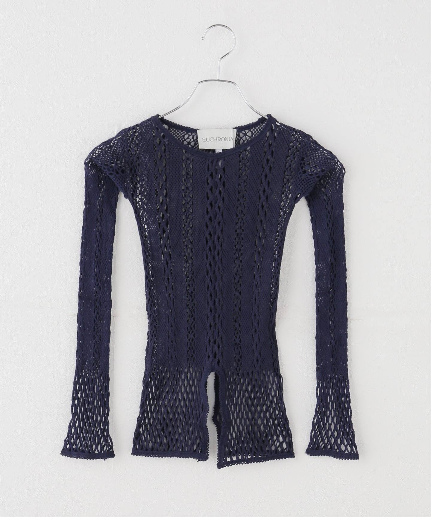 EUCHRONIA ユークロニア stretch lace long sleeve tee 261801（T