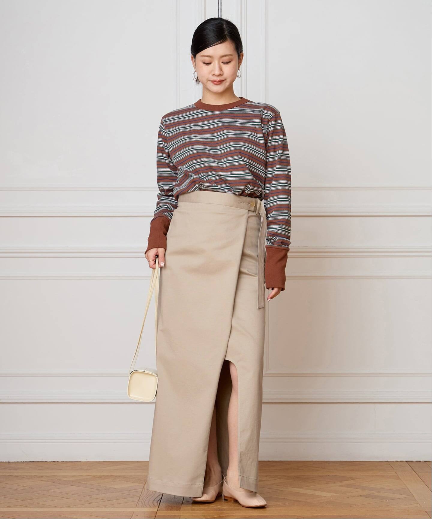 fifi collection/フィフィコレクション Bordre Ls tee 26-21（Tシャツ