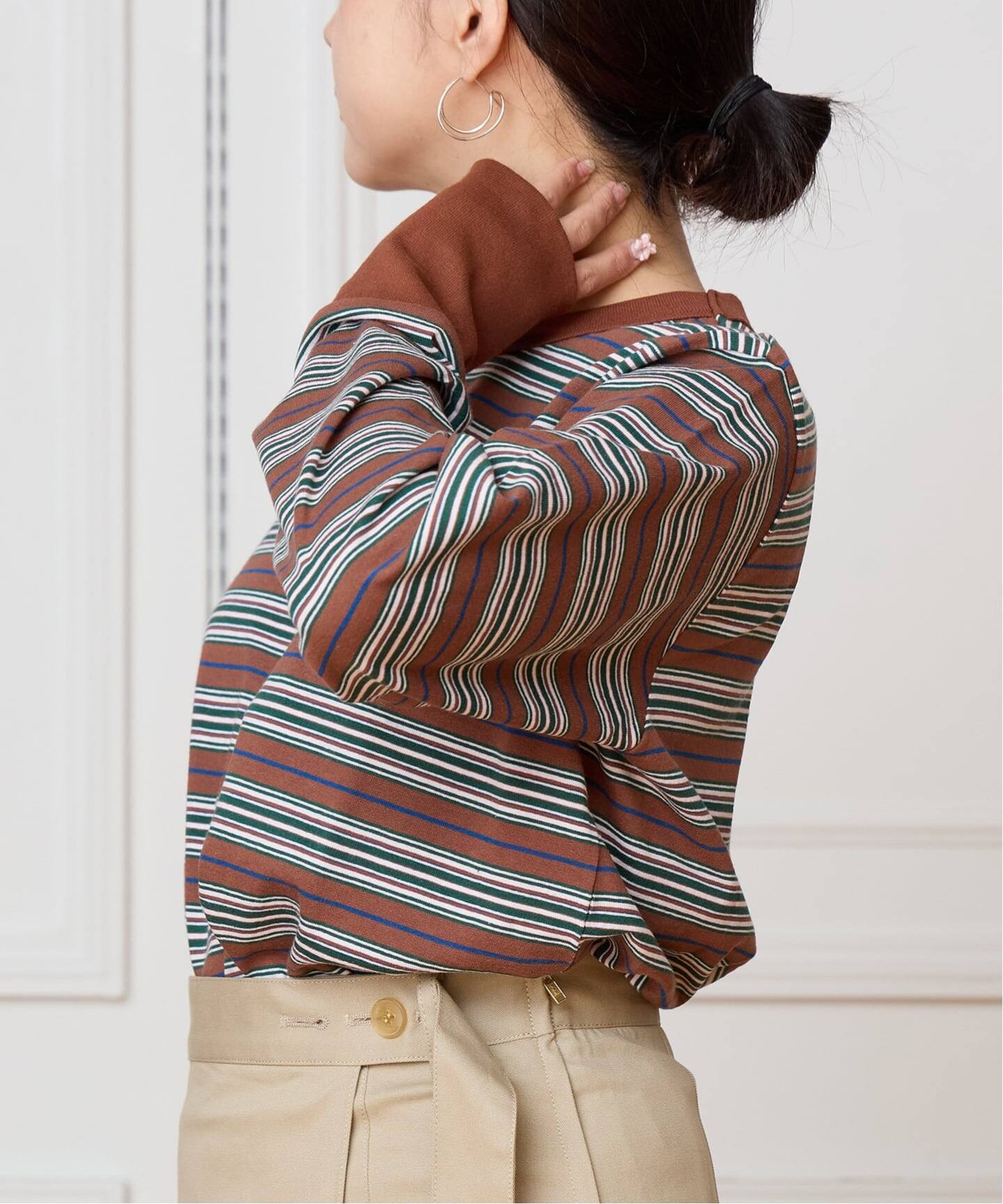 fifi collection/フィフィコレクション Bordre Ls tee 26-21（Tシャツ