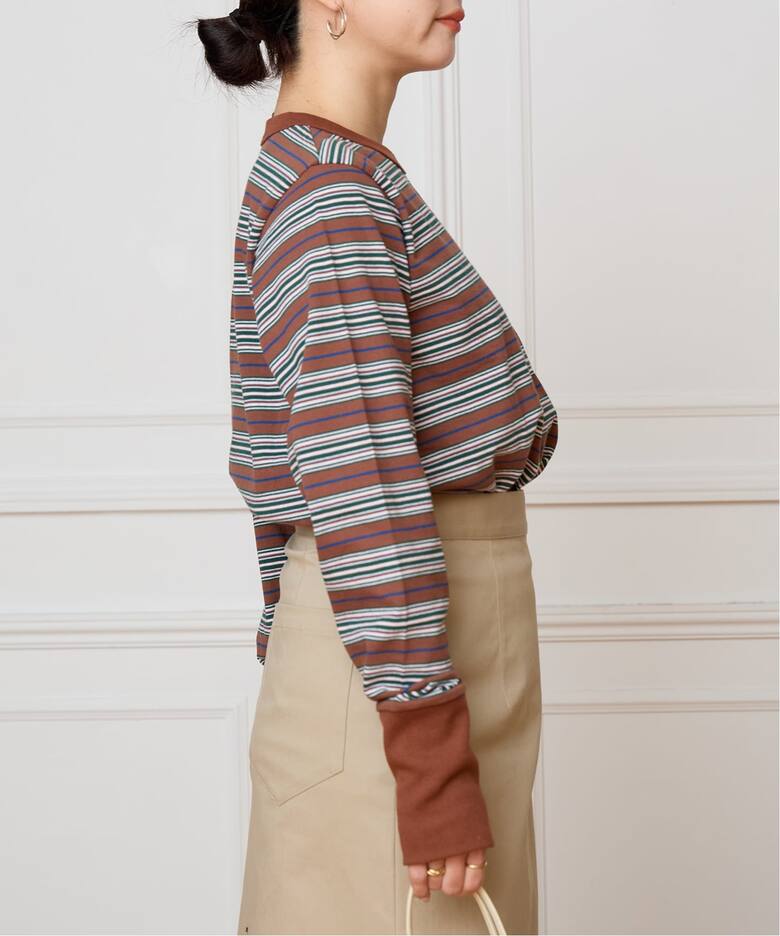 fifi collection/フィフィコレクション Bordre Ls tee 26-21（Tシャツ 