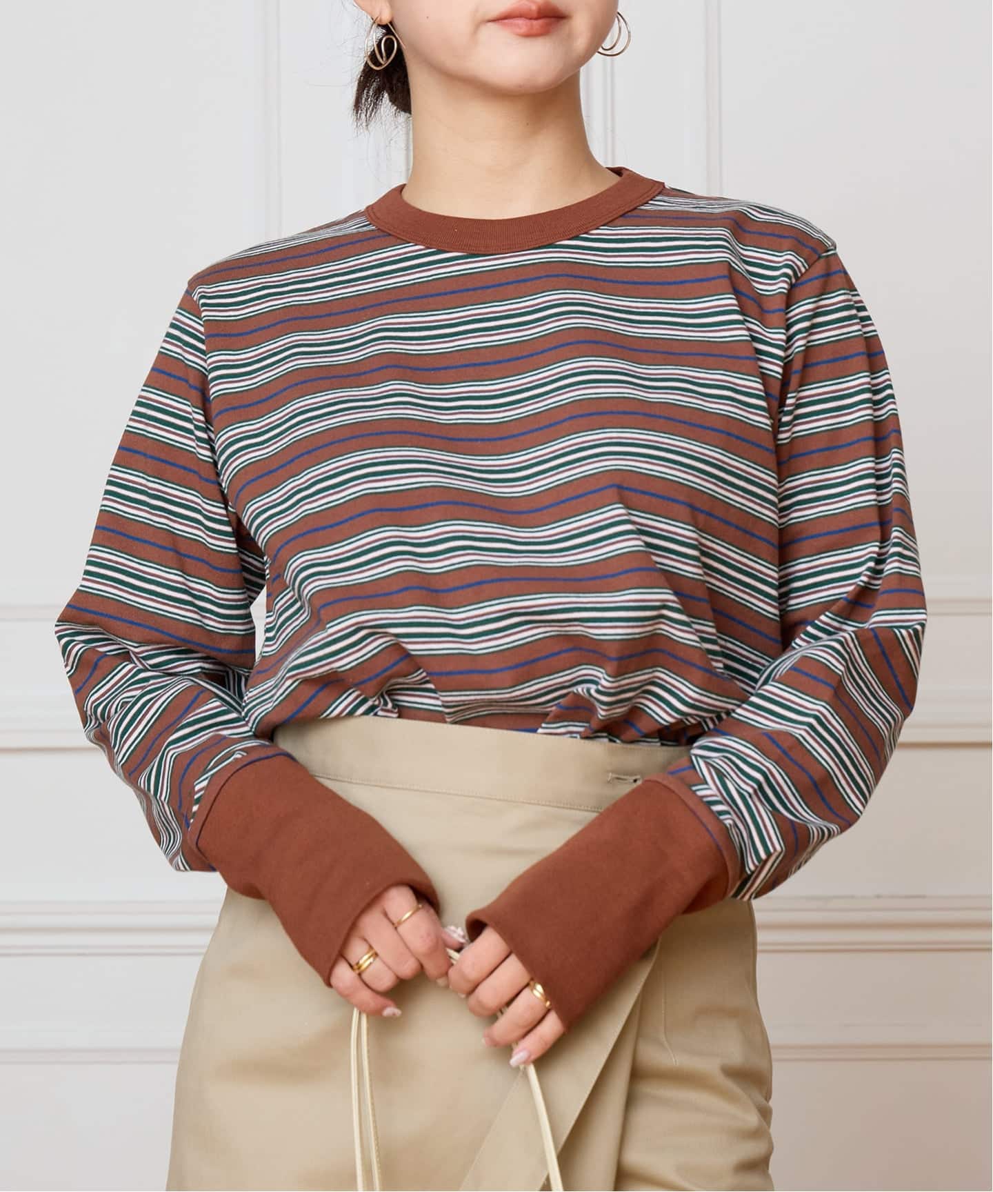 トップス fifi collection fifi collection/フィフィコレクション Bordre Ls tee 26-21（Tシャツ