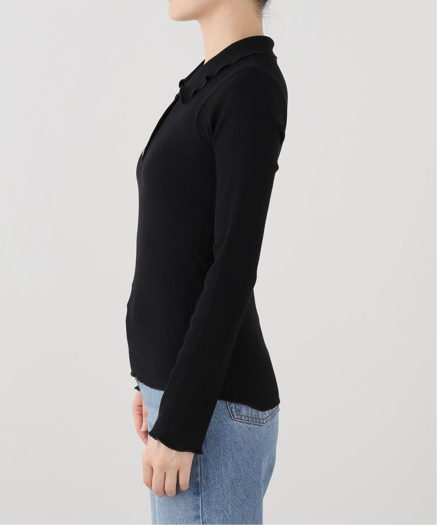 BASERANGE ベースレンジ SEAL POLO ブラック S 2025 Baserange ベースレンジ DUAL COLLAR LONG SLEEVE（Tシャツ