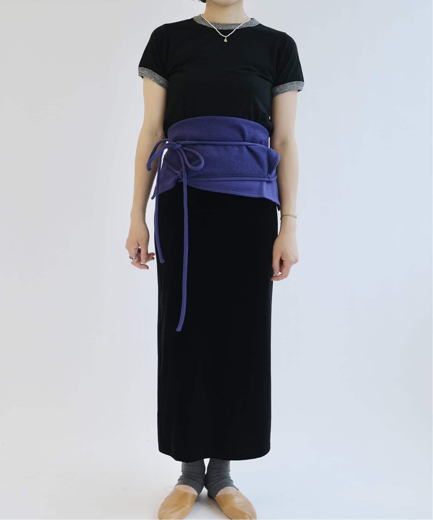 fifi collection フィフィコレクション Trim sheer SS TEE mix gray 25