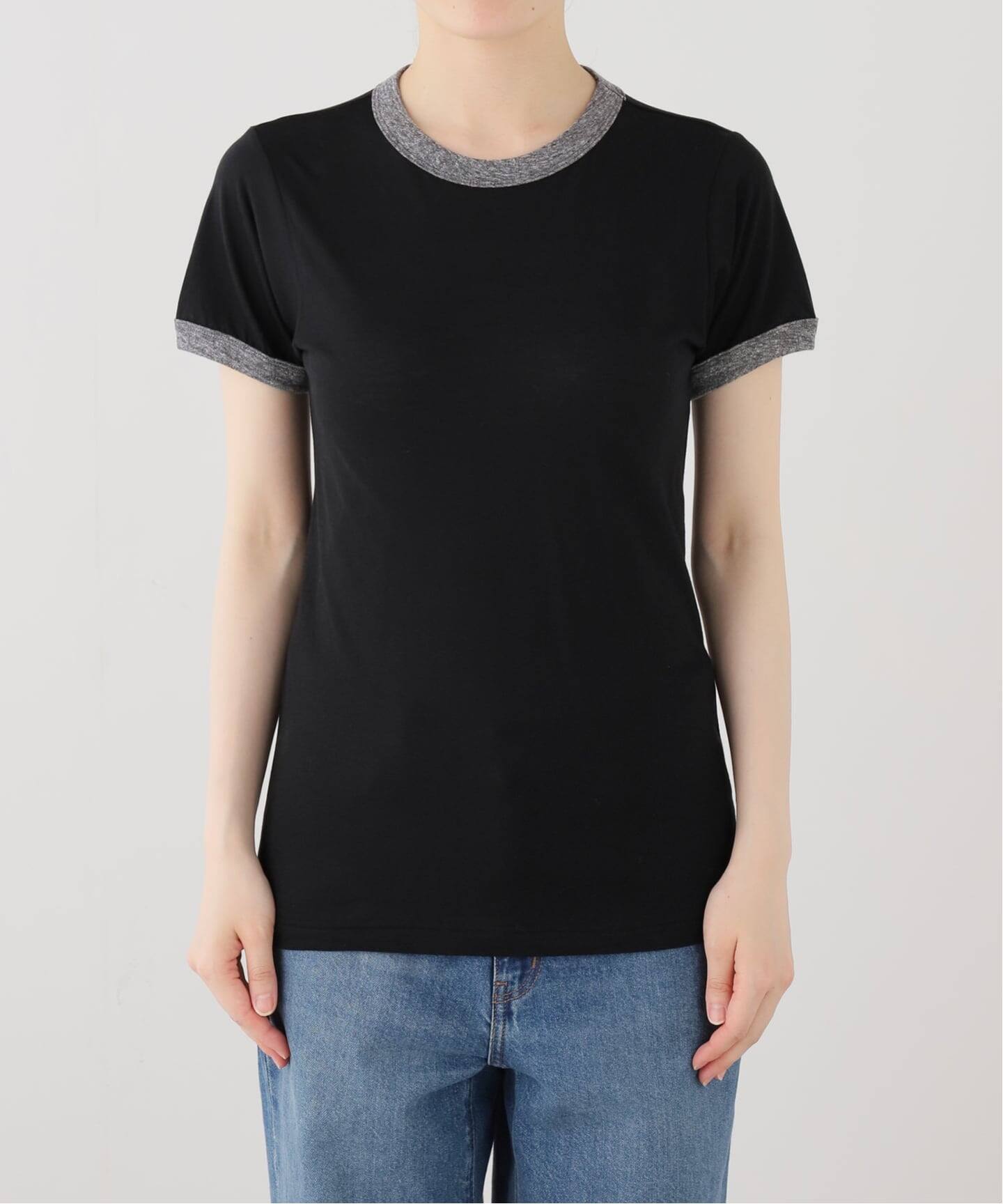 イエナ　フィフィコレクション Trim sheer SS TEE fifi collection フィフィコレクション Trim sheer SS TEE mix gray 25