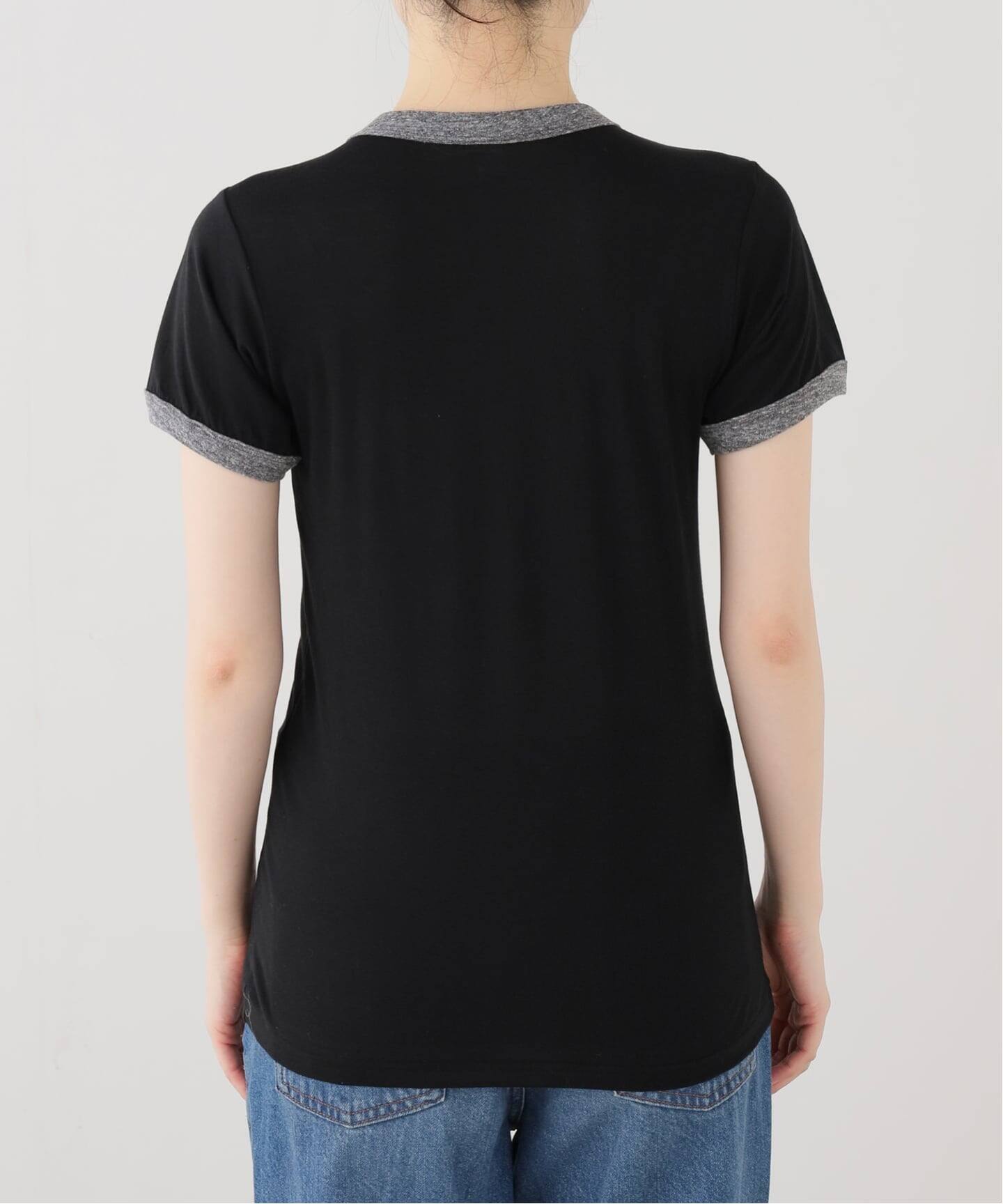 fifi collection フィフィコレクション Trim sheer SS TEE mix gray 25