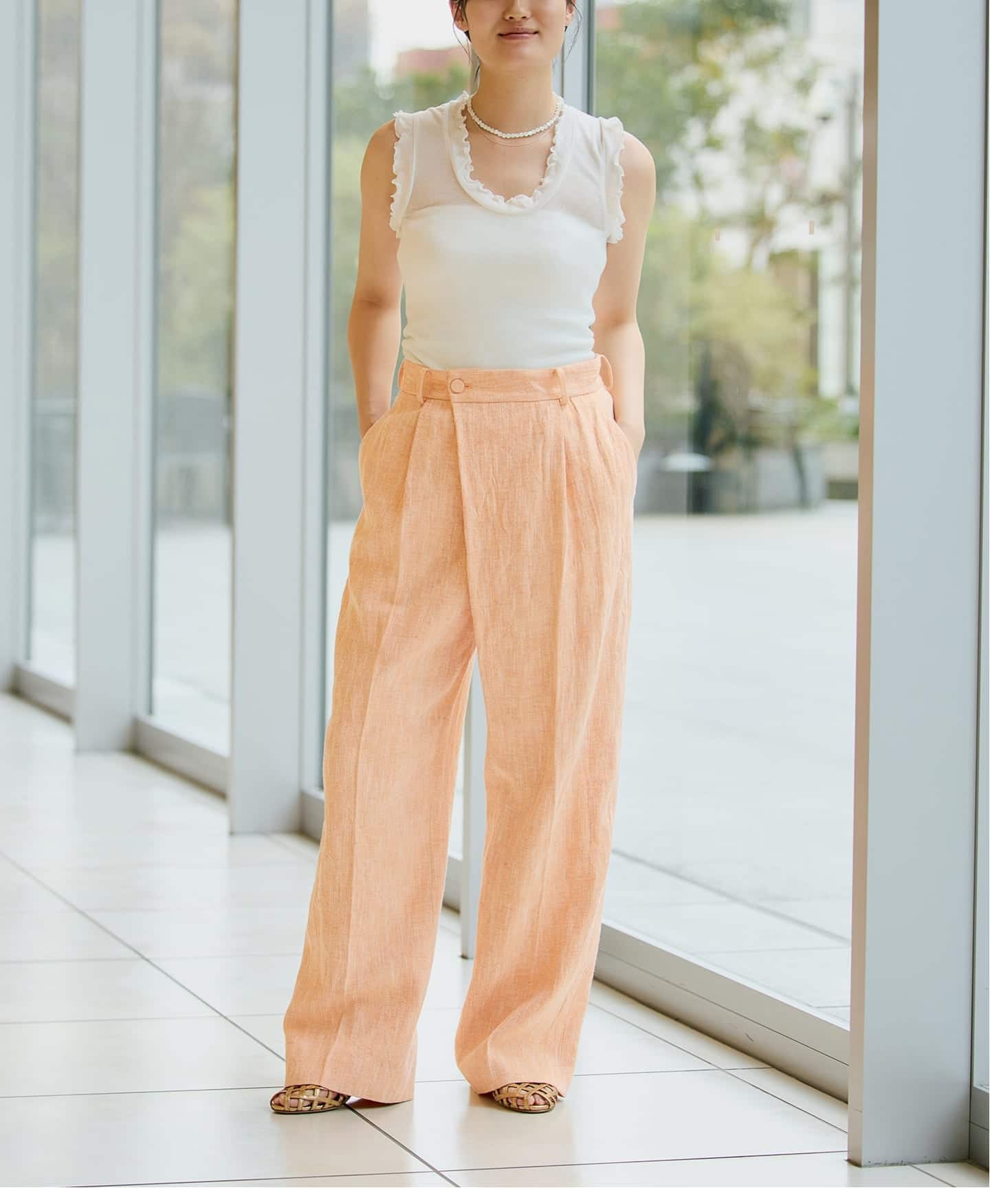 シームレスベーシック Flounce タンクトップ 追加》seamless basic./シームレスベーシック Flounce タンクトップ