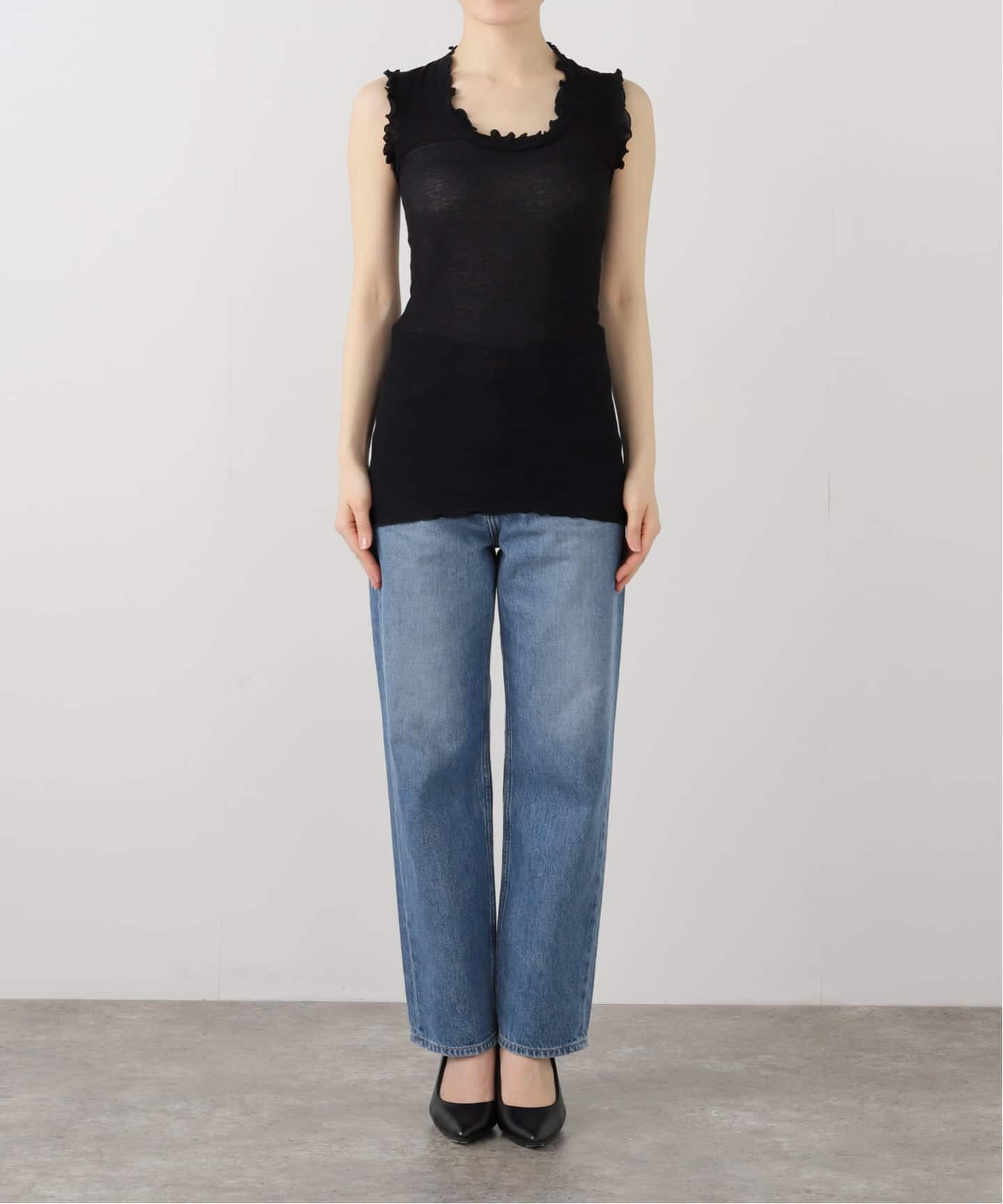 追加予約》seamless basic./シームレスベーシック Flounce タンク