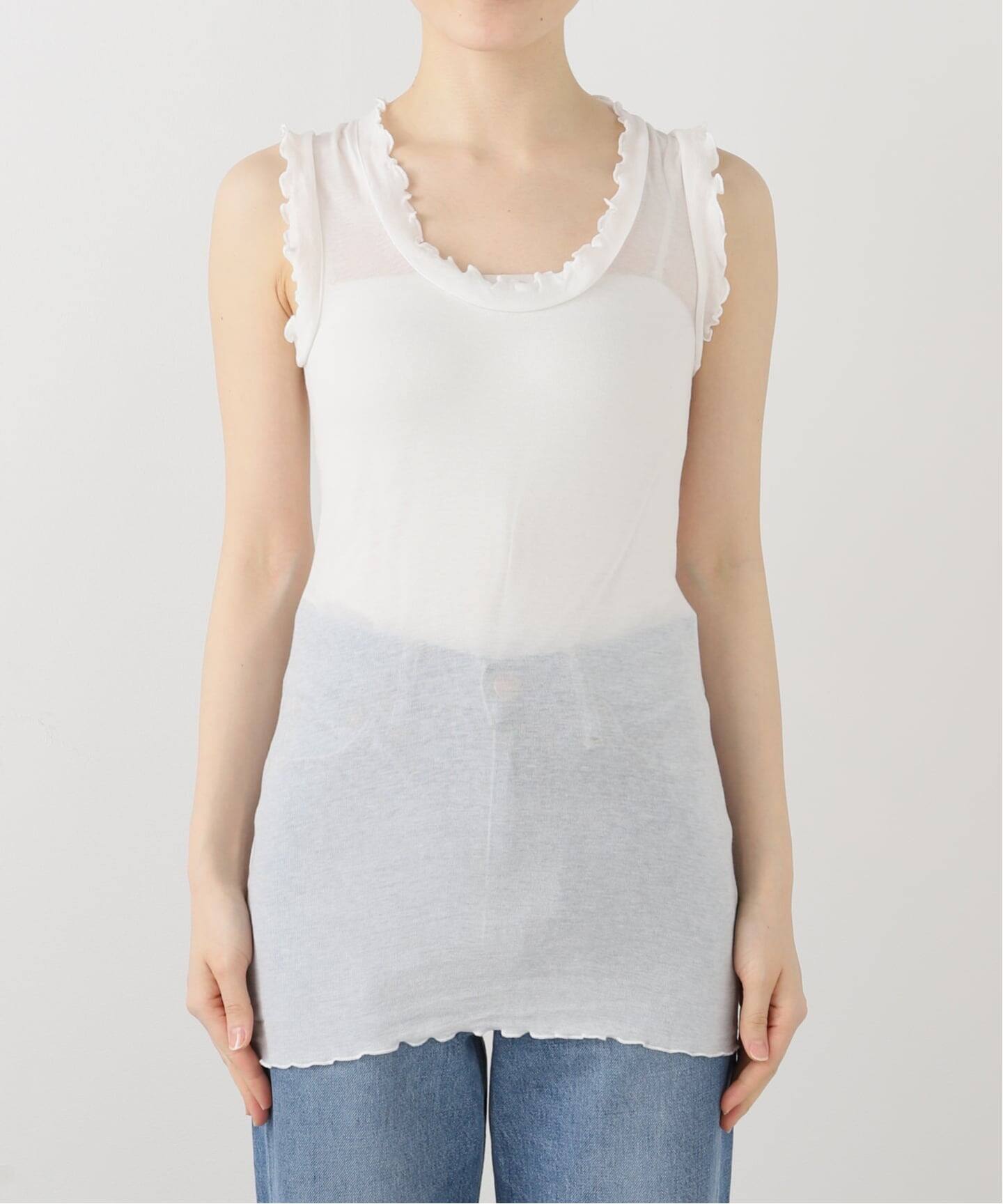 追加》seamless basic./シームレスベーシック Flounce タンクトップ