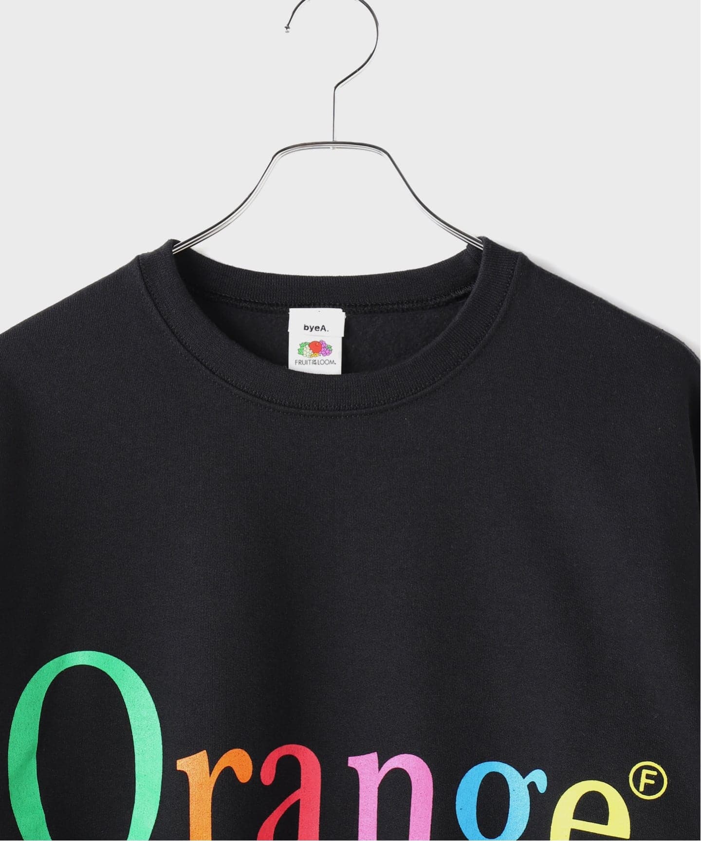 byeA. / バイエー】NOT APPLE SWEAT ORANGE（大人サイズ）（スウェット