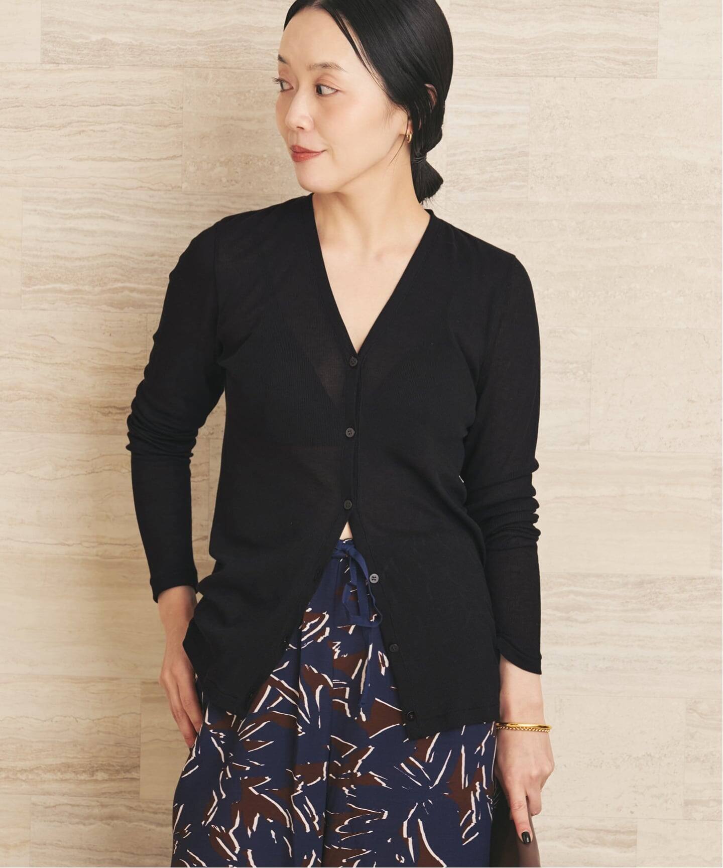 プラージュ CRAFTカーディガン Sheer Rib カーディガン（カーディガン 