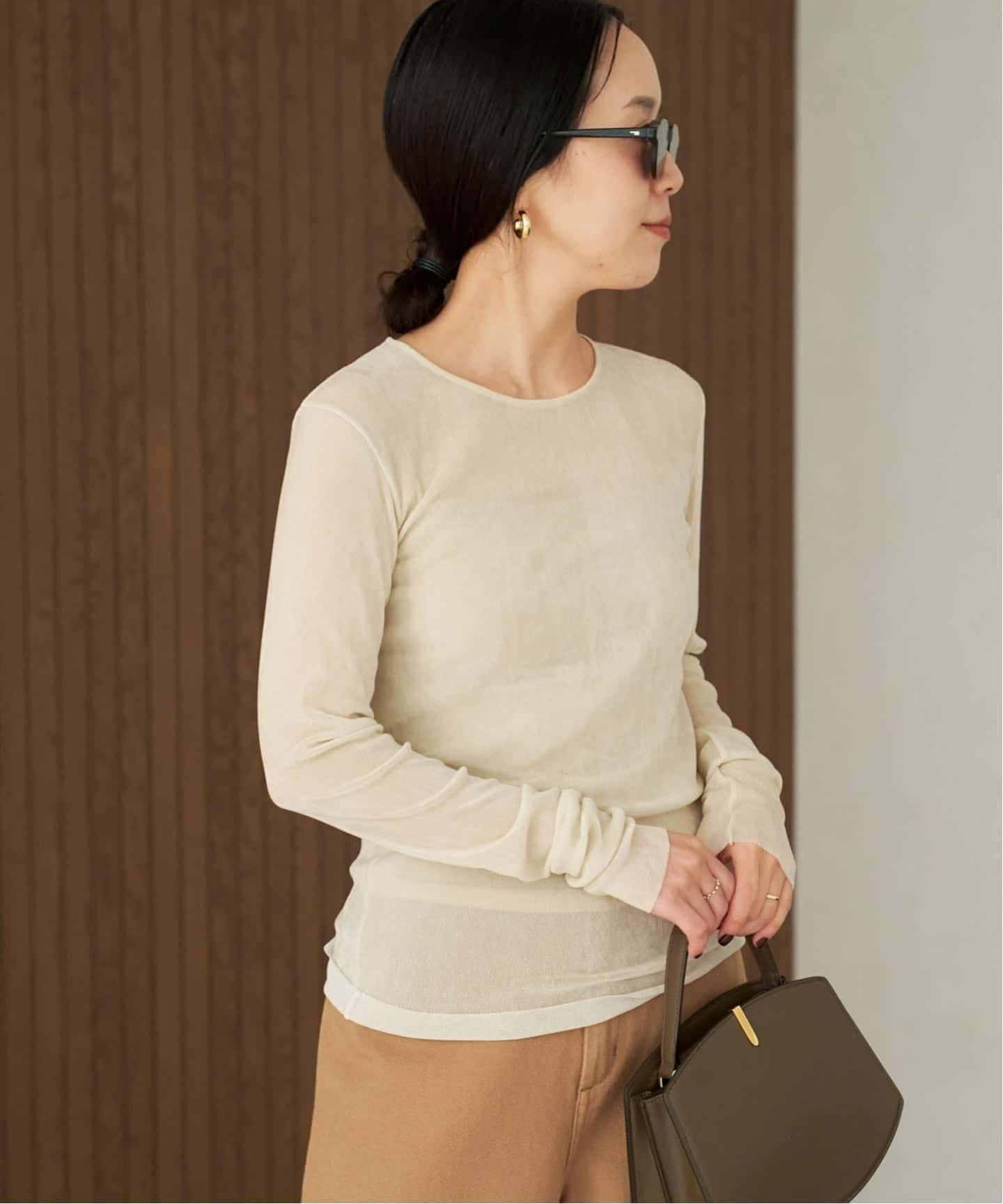Flocky Mesh ロンT 追加》Flocky Mesh ロンT（Tシャツ／カットソー）｜Plage（プラージュ