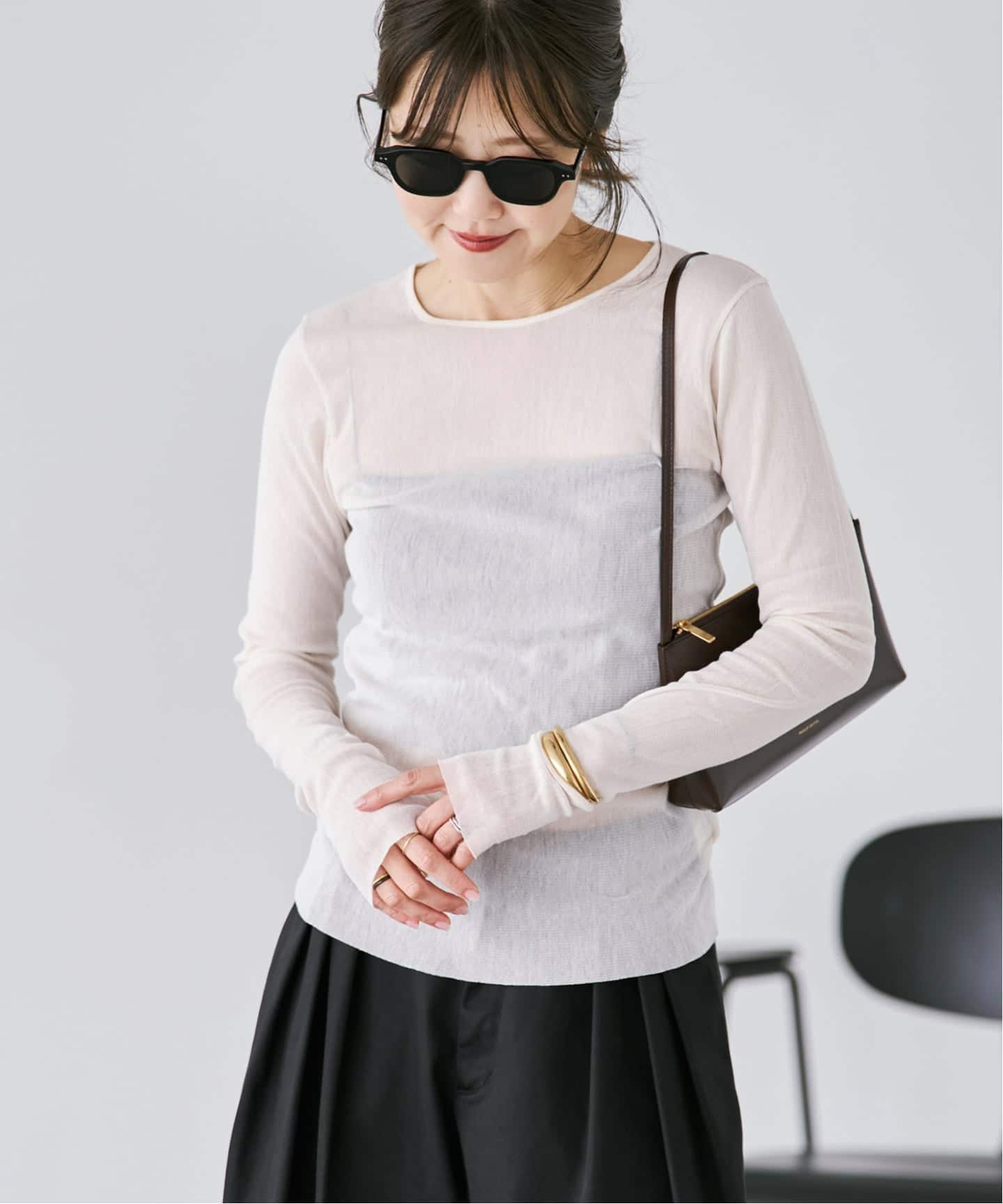 【Plage】　トップス　ロンT Mesh Sheer ロンT 7（Tシャツ／カットソー）｜Plage（プラージュ）の
