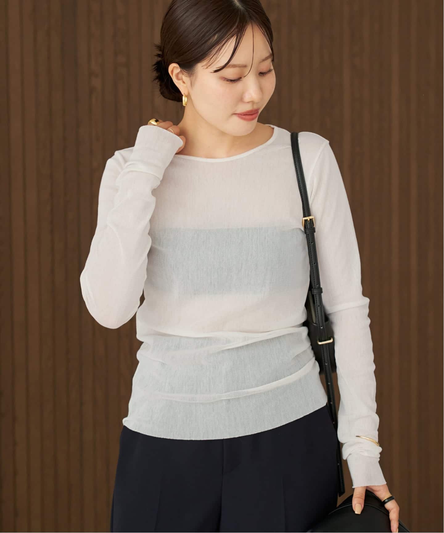 Mesh Sheer ロンT 7（Tシャツ／カットソー）｜Plage（プラージュ）の