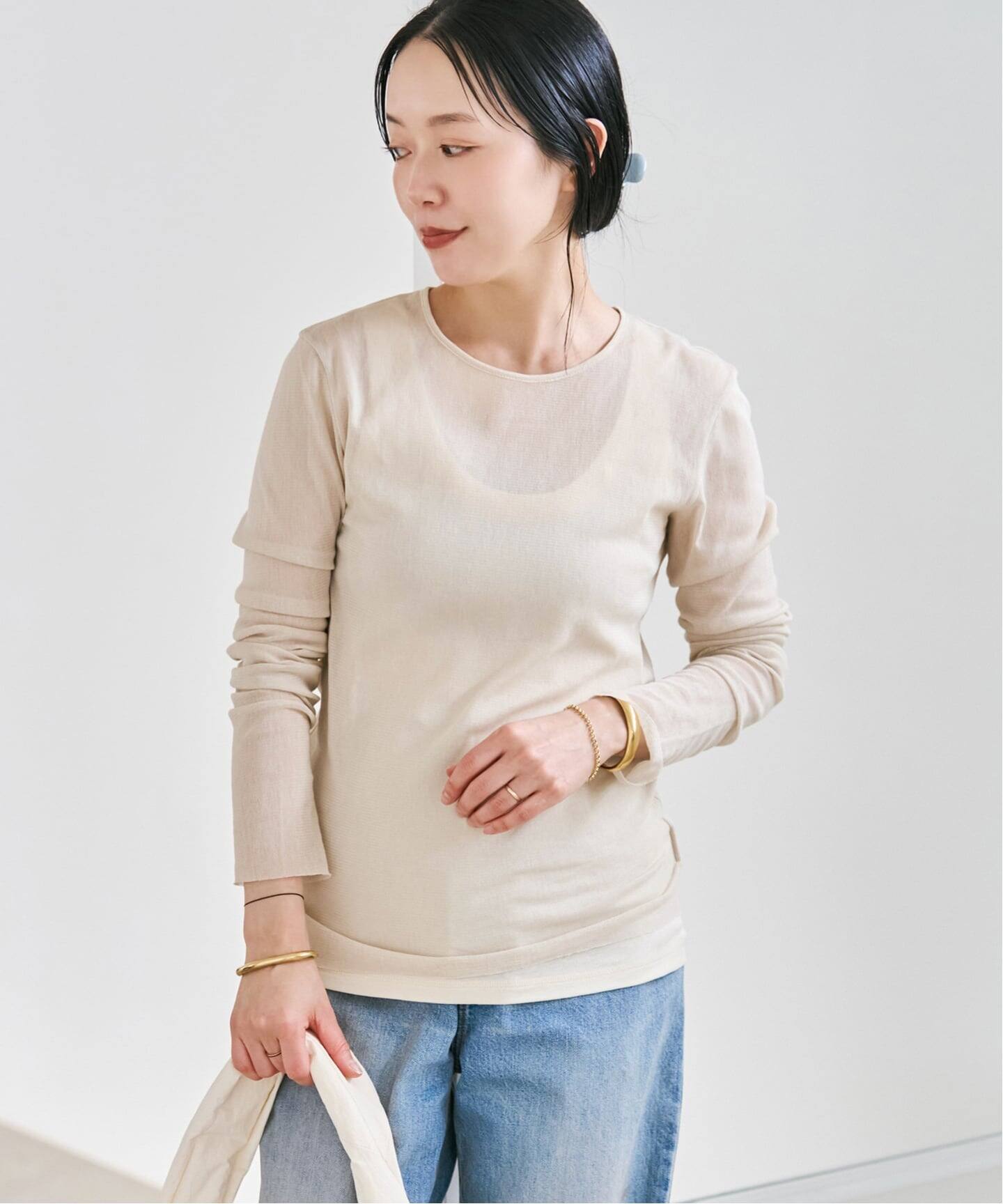 Mesh Sheer ロンT 7（Tシャツ／カットソー）｜Plage（プラージュ）の