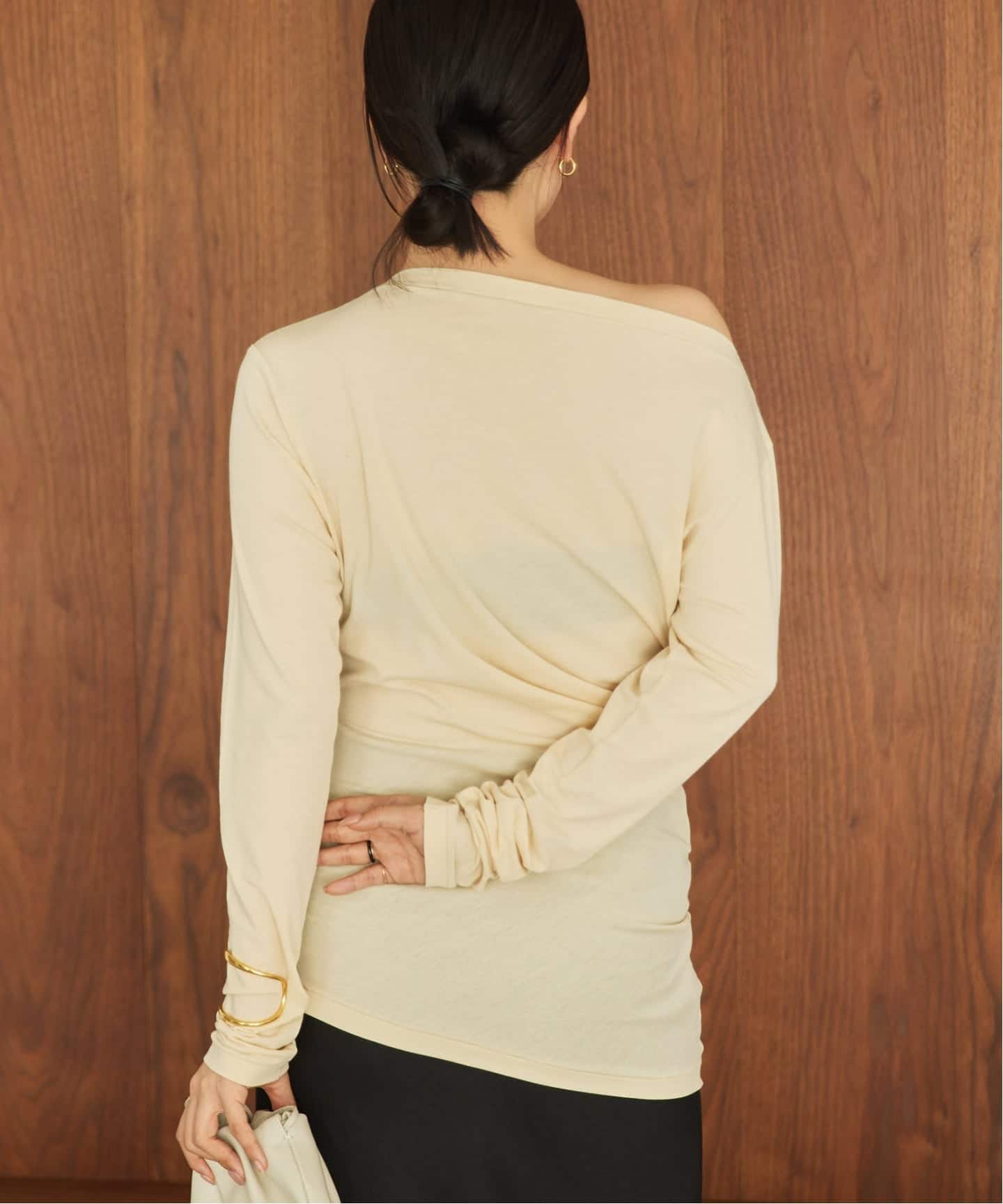 Plage sweat drape Tシャツ　ホワイトA Drape プルオーバー（Tシャツ／カットソー）｜Plage（プラージュ）の