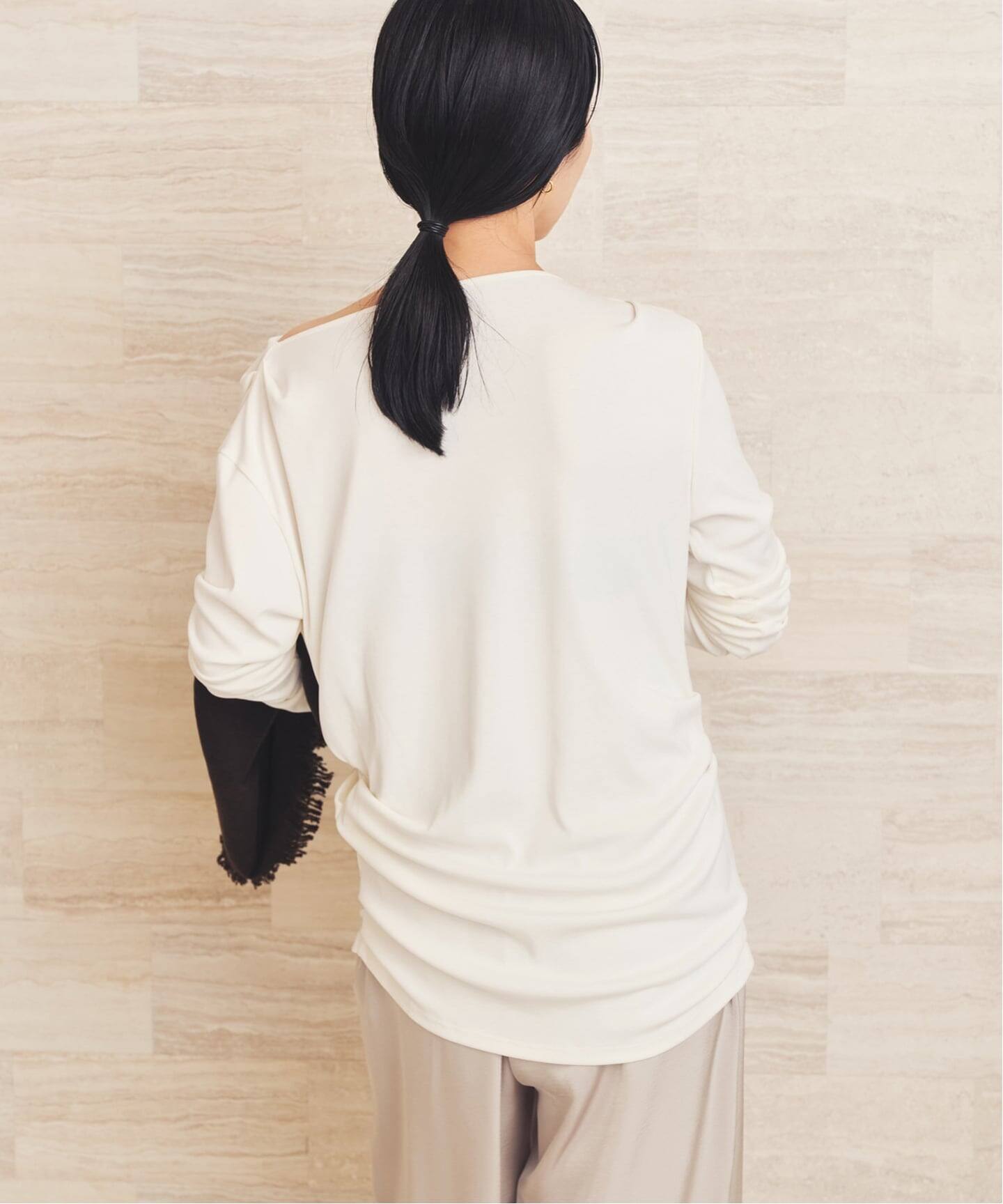 予約》Tuck Drape ロンT（Tシャツ／カットソー）｜Plage（プラージュ