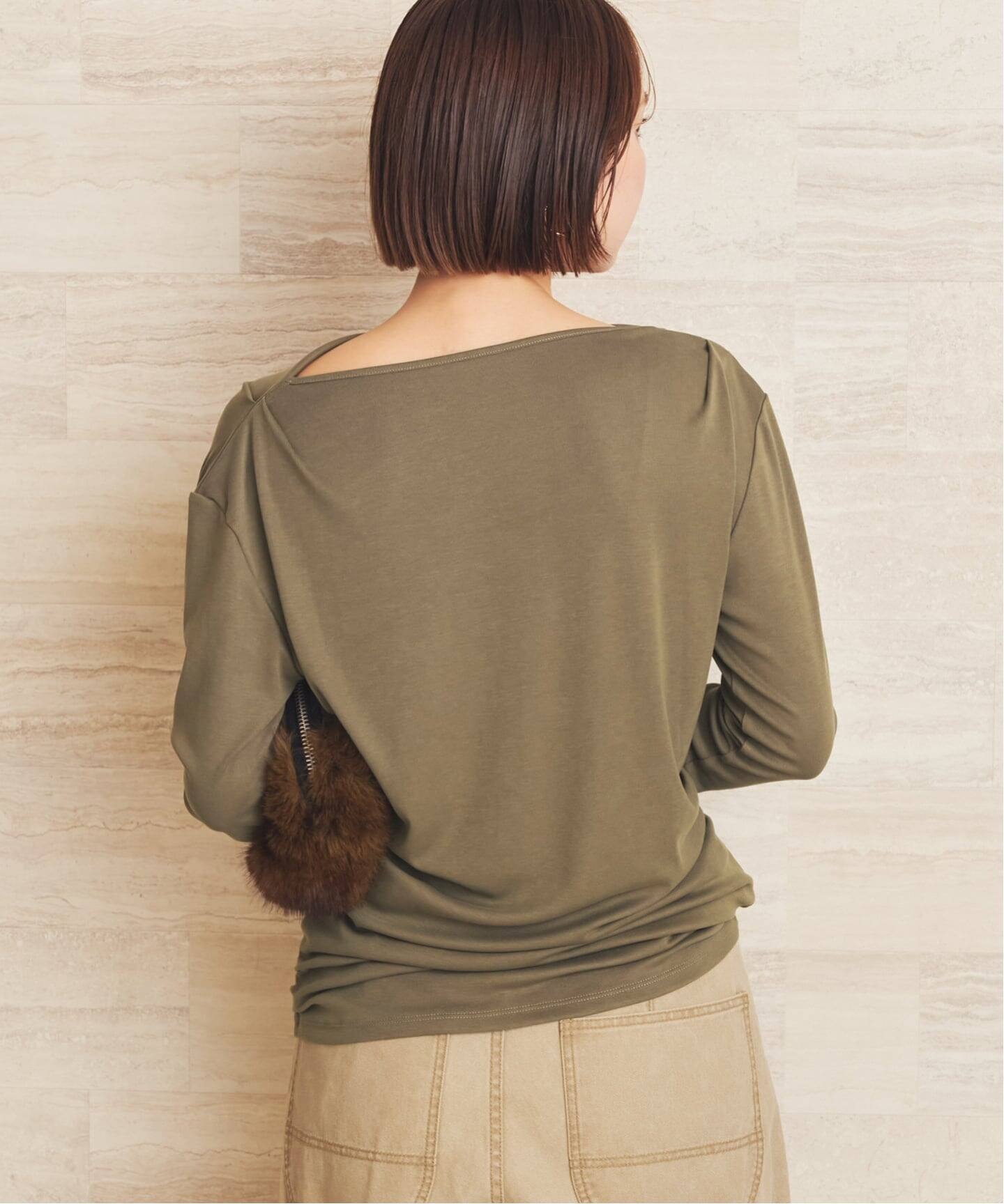 予約》Tuck Drape ロンT（Tシャツ／カットソー）｜Plage（プラージュ