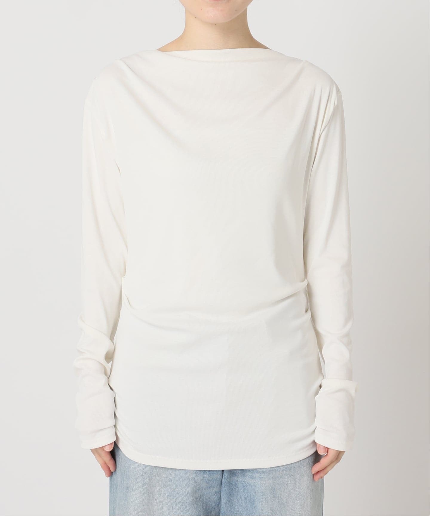 【Plage】　トップス　ロンT 予約》Tuck Drape ロンT（Tシャツ／カットソー）｜Plage（プラージュ