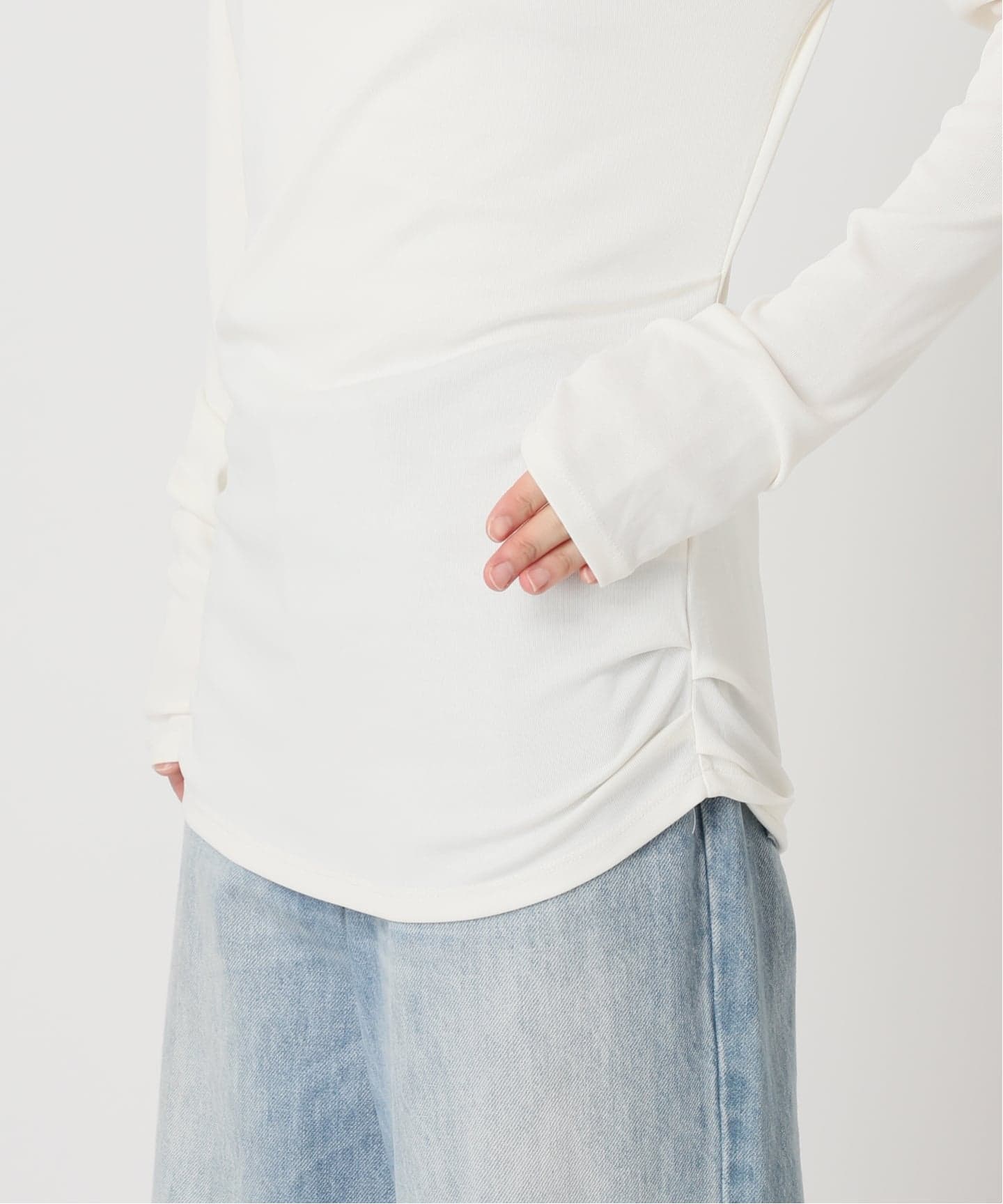 予約》Tuck Drape ロンT（Tシャツ／カットソー）｜Plage（プラージュ