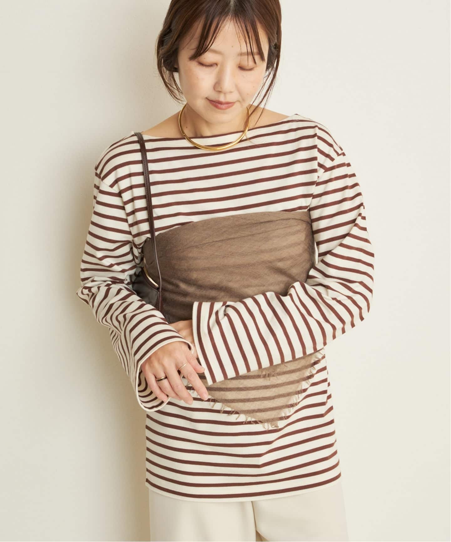 Long Sleeves Blousing Teeシャツ（Tシャツ／カットソー）｜Plage