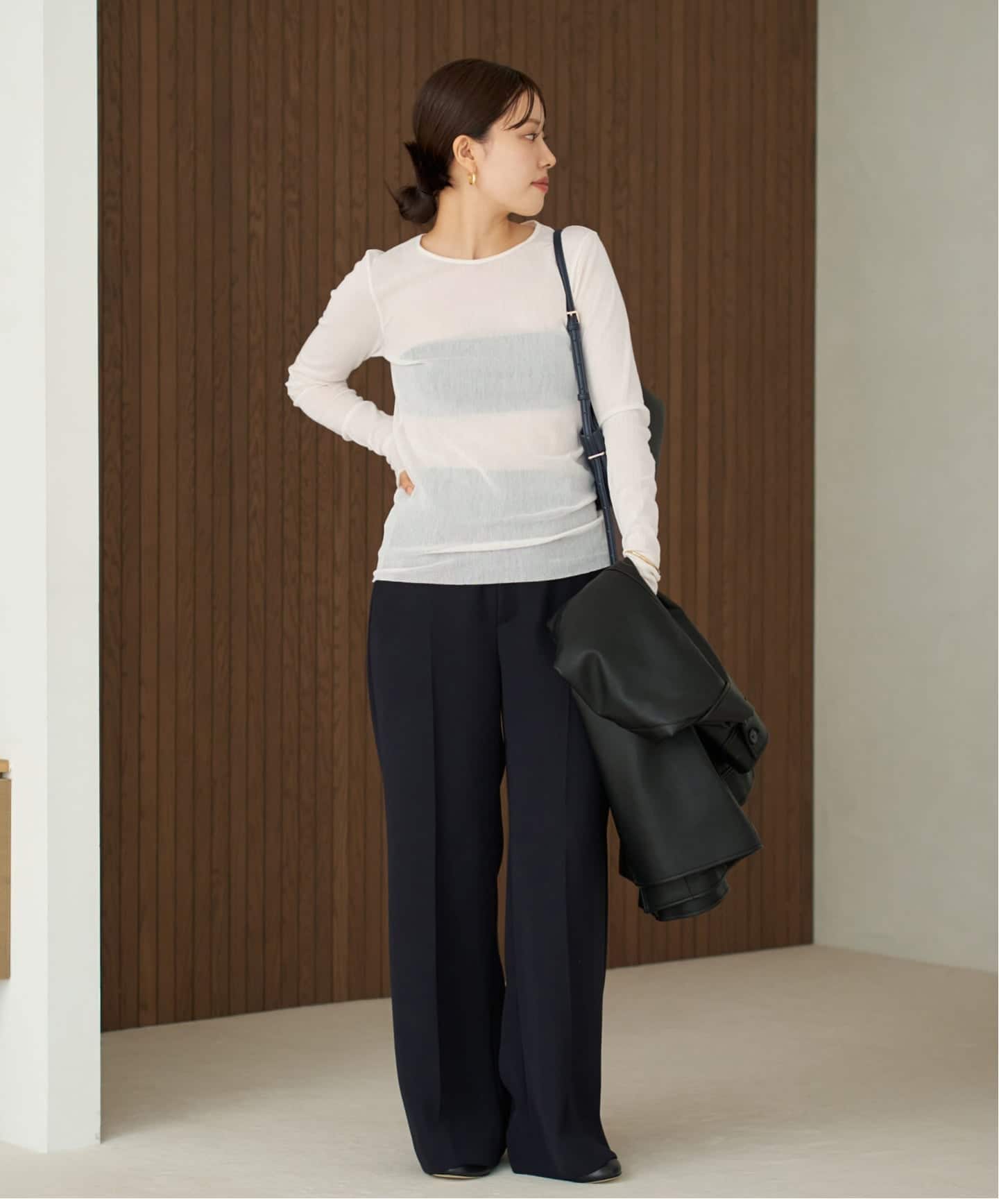 追加予約》Mesh Sheer ロンT 5（Tシャツ／カットソー）｜Plage