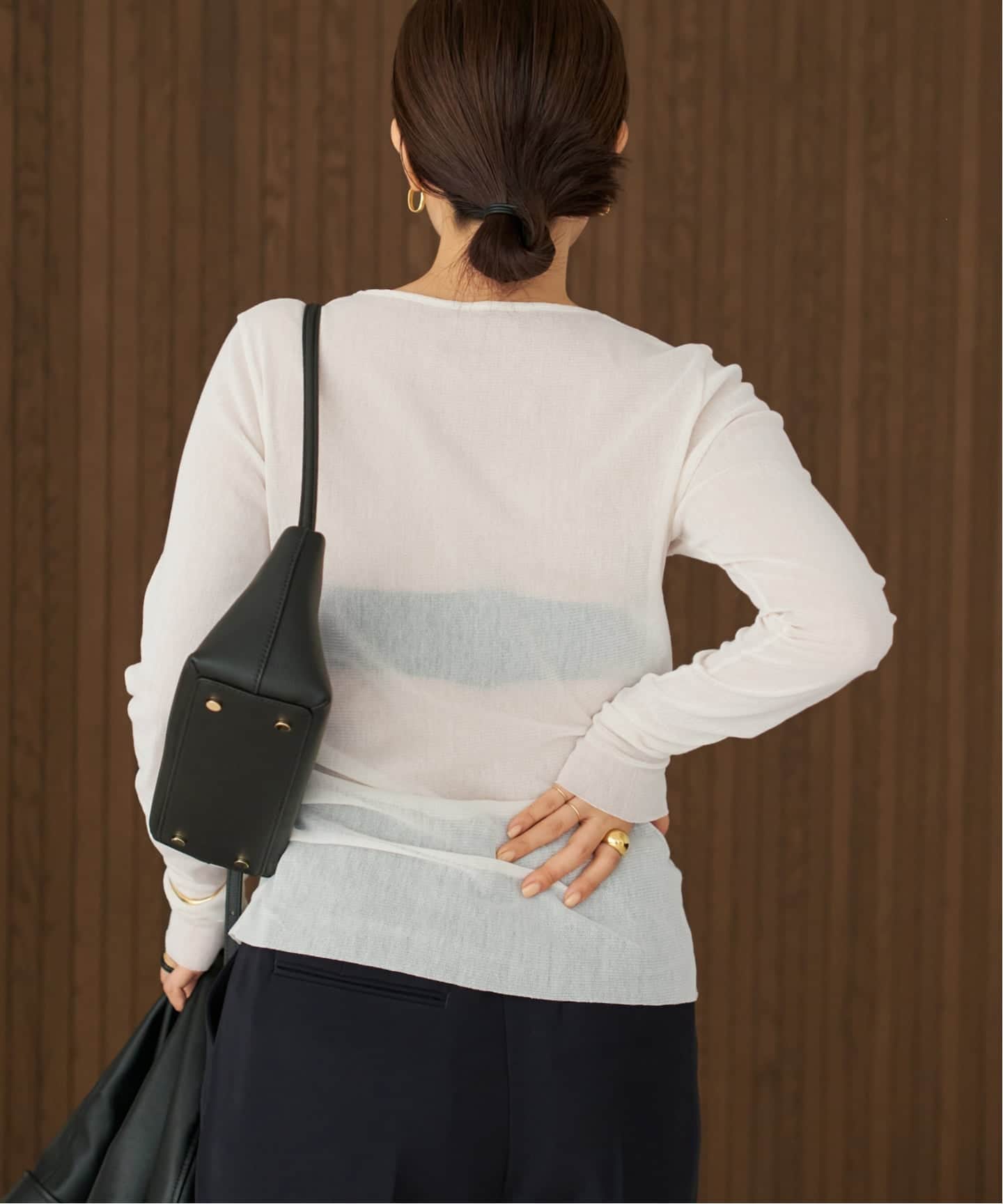 追加予約》Mesh Sheer ロンT 5（Tシャツ／カットソー）｜Plage