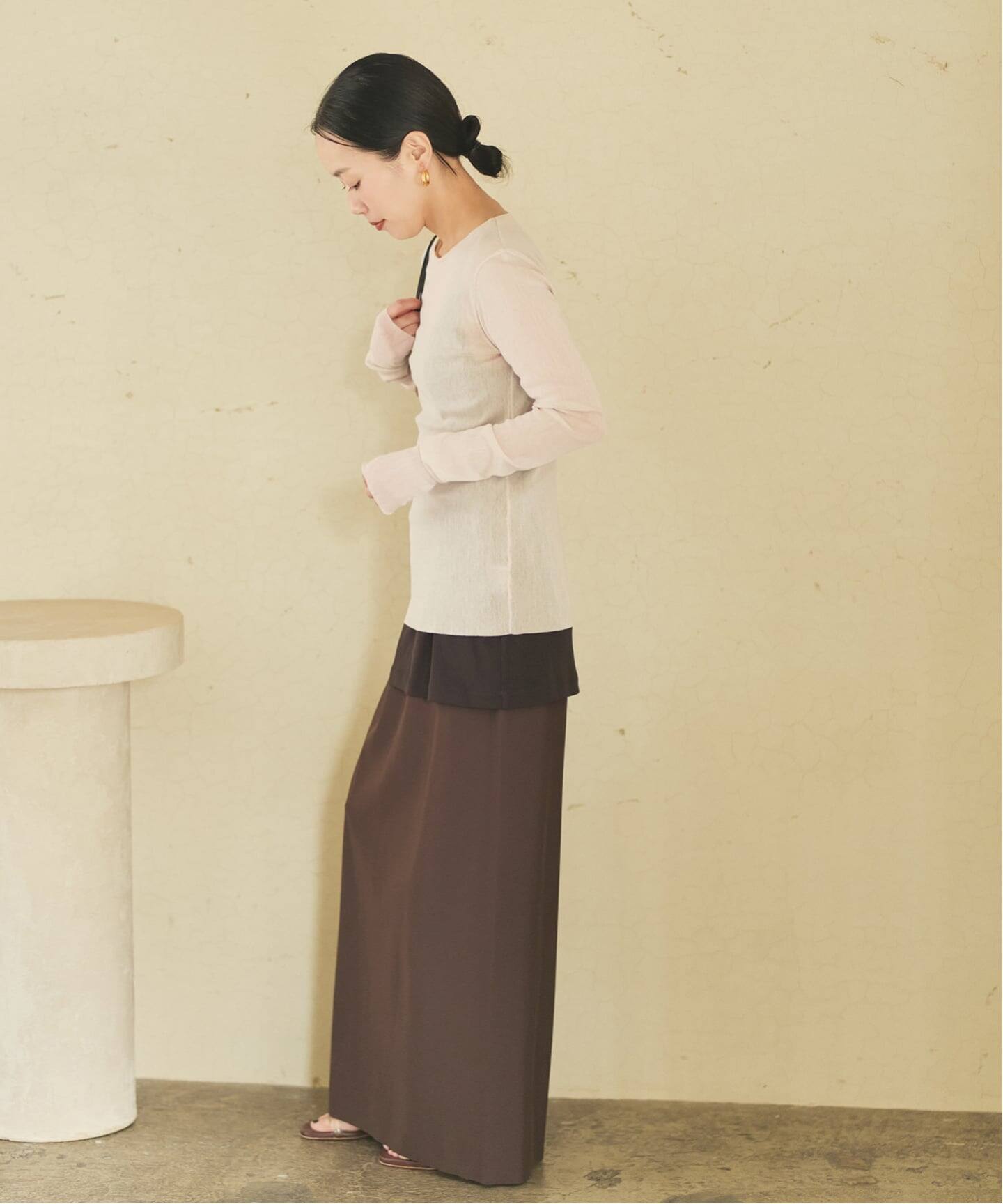 追加》Mesh Sheer ロンT 5（Tシャツ／カットソー）｜Plage（プラージュ