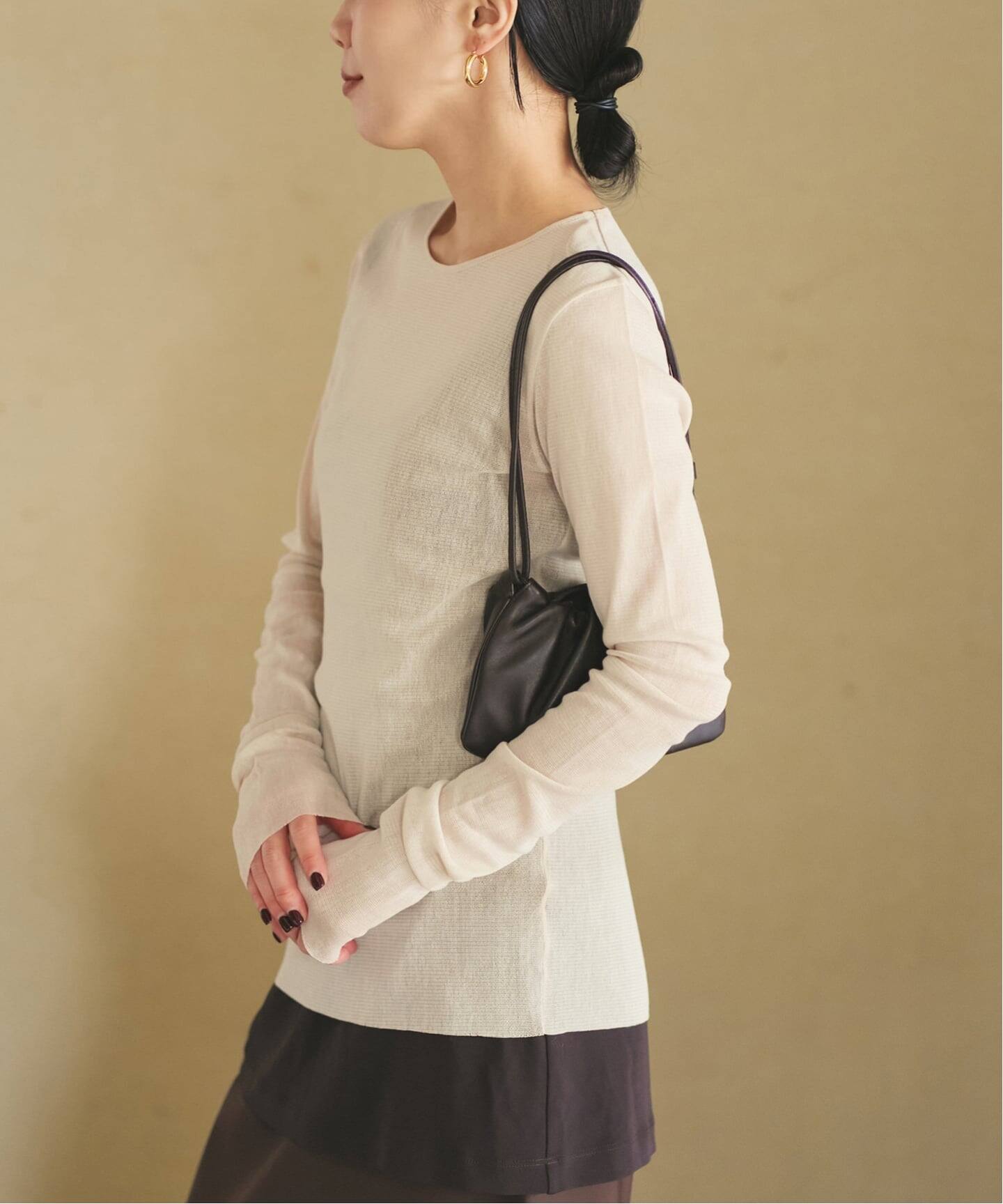 追加予約》Mesh Sheer ロンT 5（Tシャツ／カットソー）｜Plage