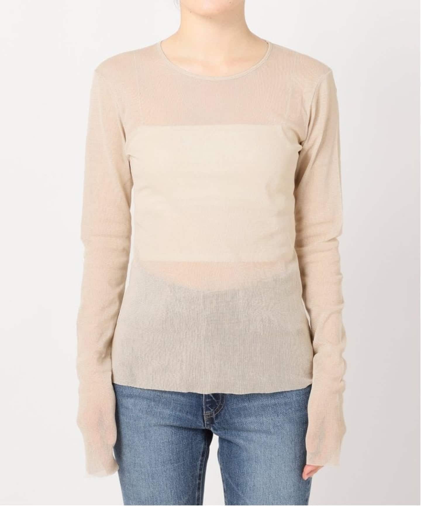 追加予約》Mesh Sheer ロンT 5（Tシャツ／カットソー）｜Plage