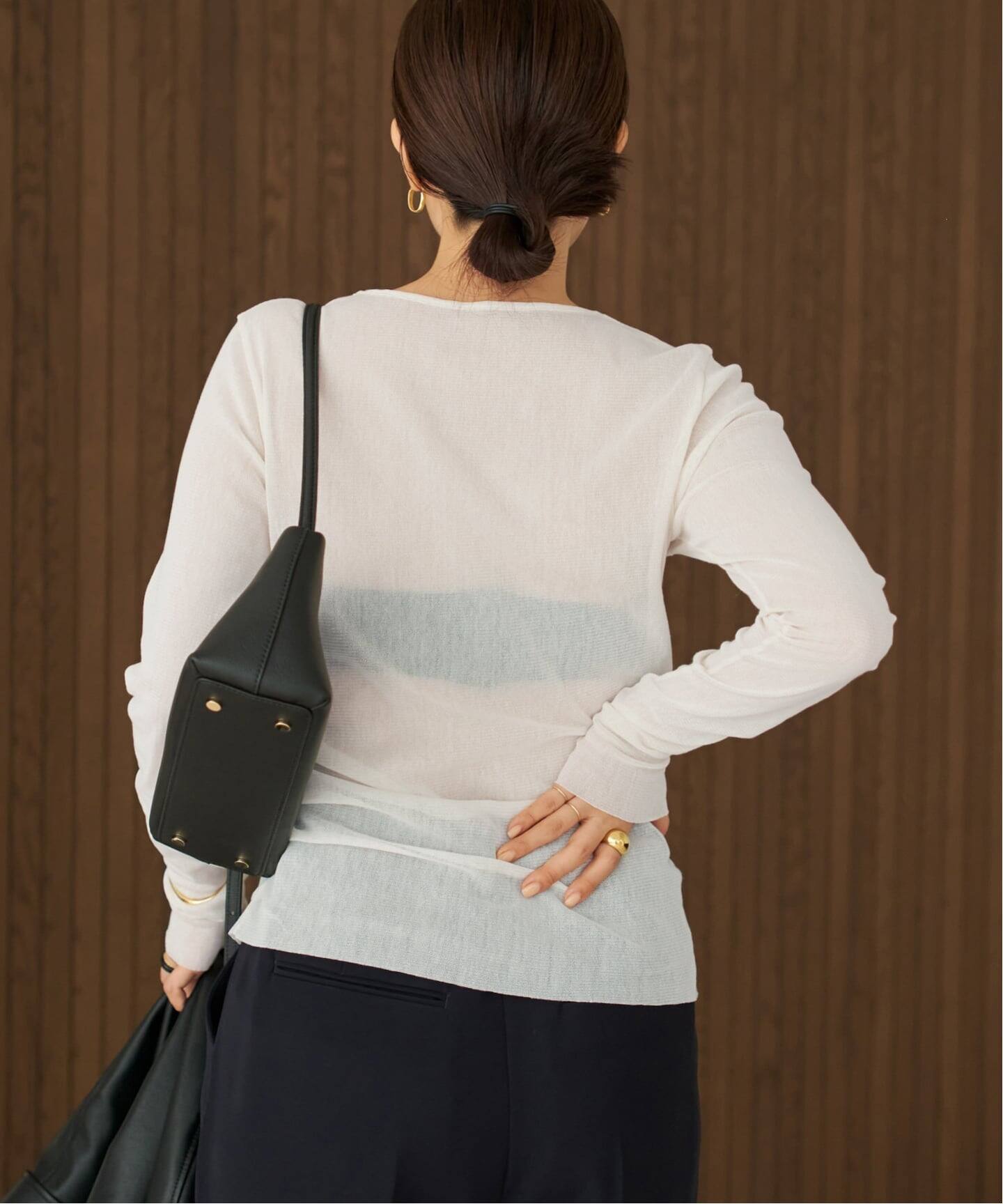 追加》Mesh Sheer ロンT 6（Tシャツ／カットソー）｜Plage（プラージュ