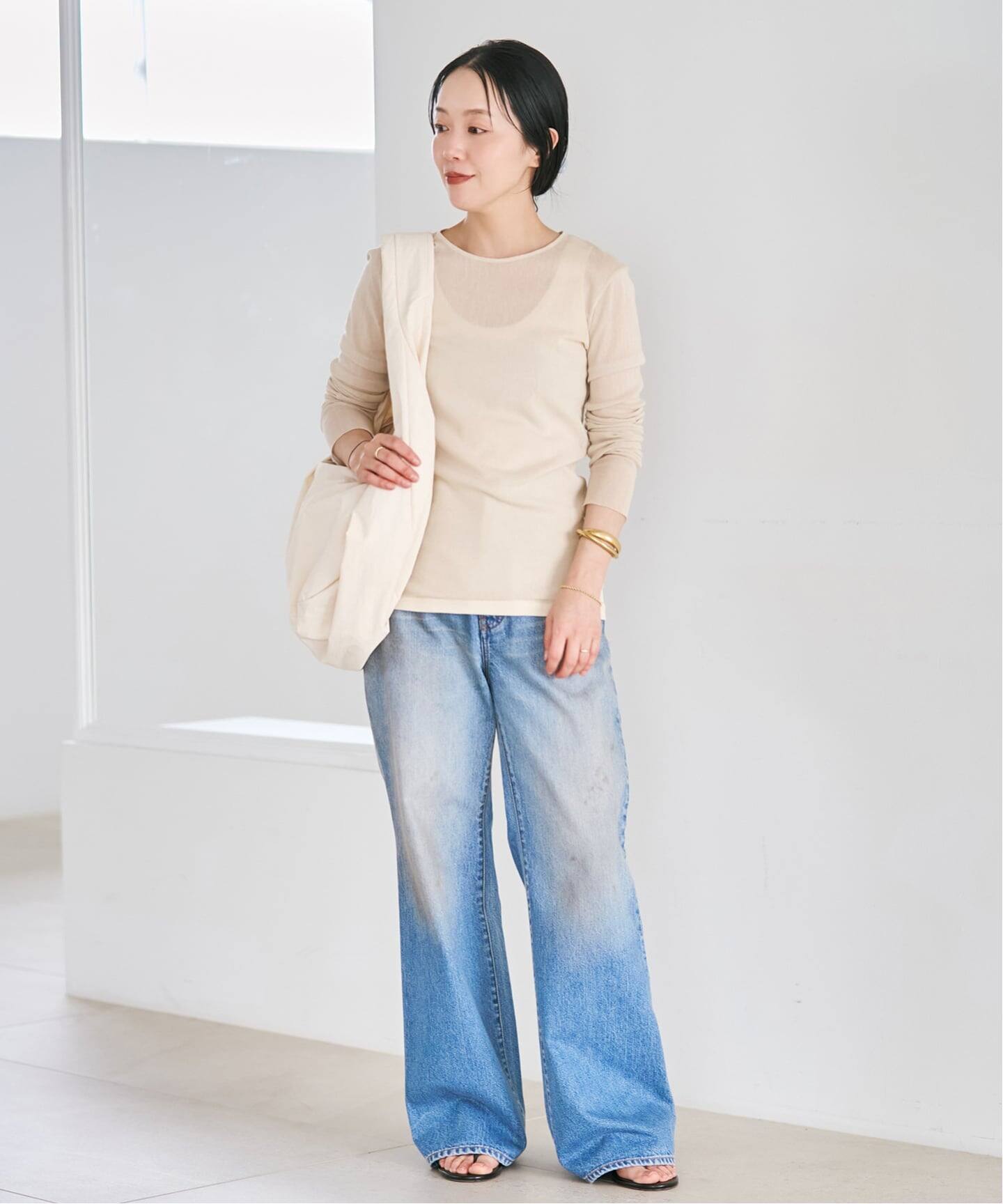 追加》Mesh Sheer ロンT 6（Tシャツ／カットソー）｜Plage（プラージュ