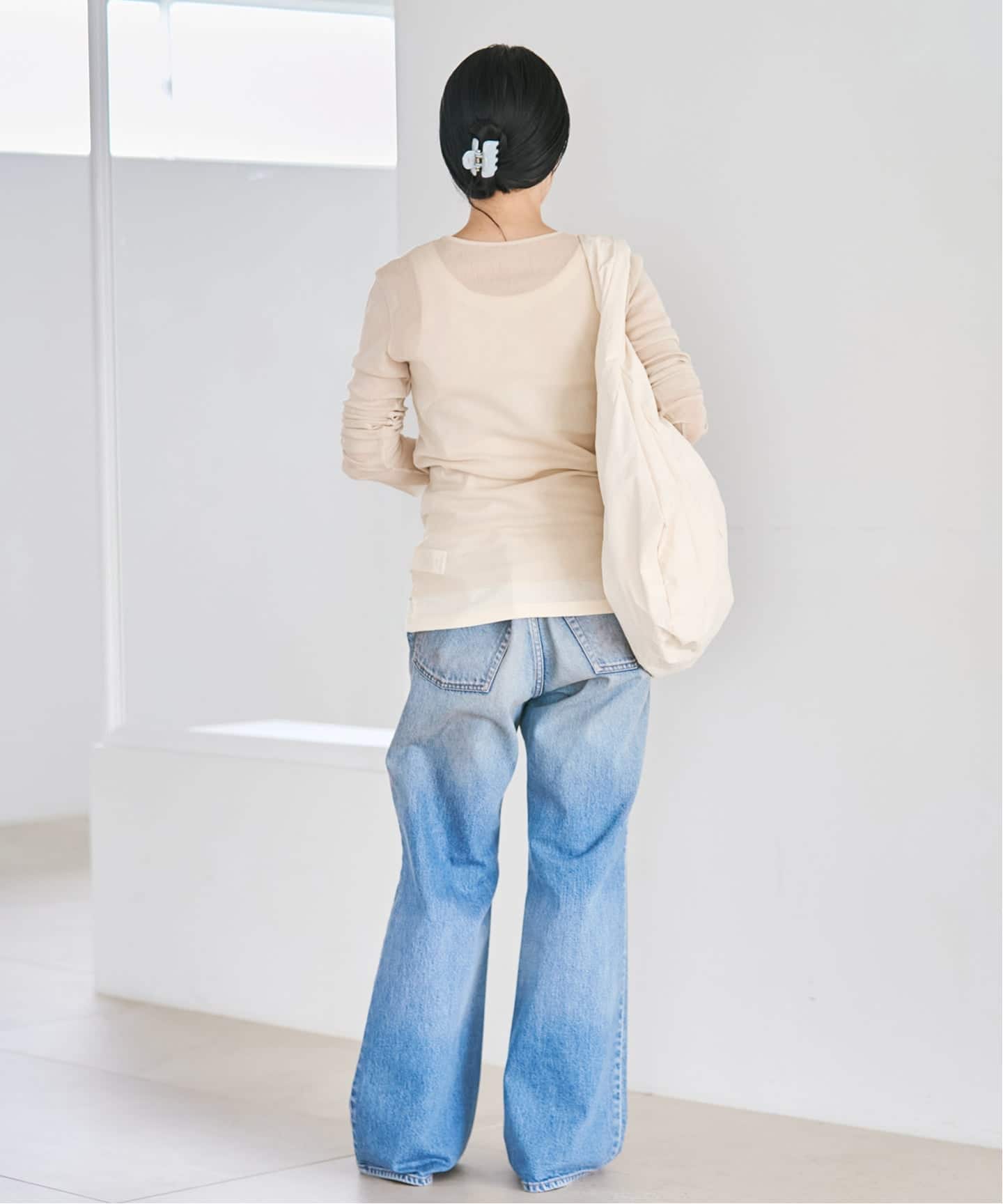 追加》Mesh Sheer ロンT 6（Tシャツ／カットソー）｜Plage（プラージュ