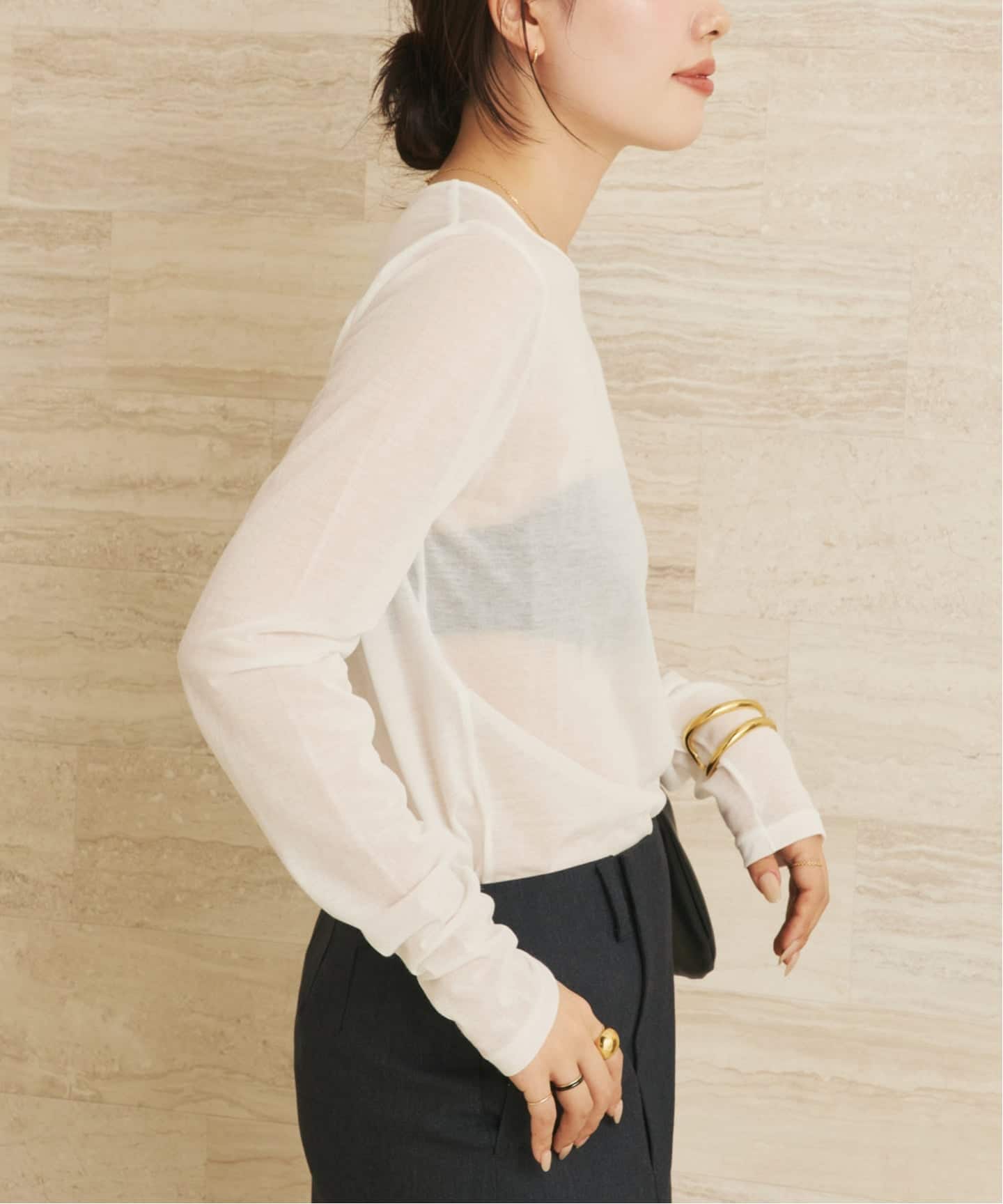 追加》CO NY Sheer ロンT（Tシャツ／カットソー）｜Plage（プラージュ