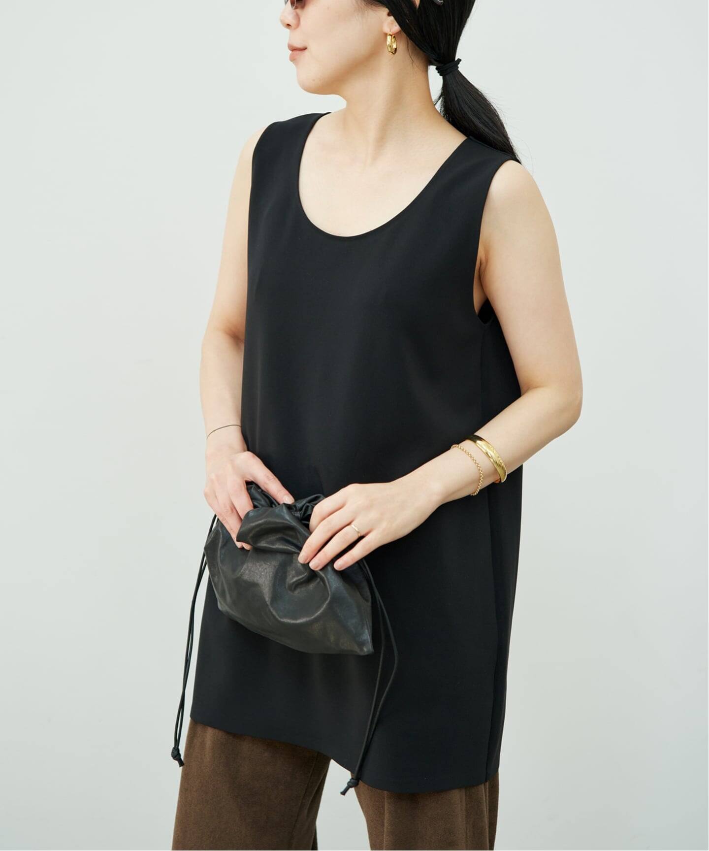 plage MY fine タンクトップ M ブラック&ベージュ　2枚セット 追加》Minimal Long タンクトップ 2（タンクトップ）｜Plage