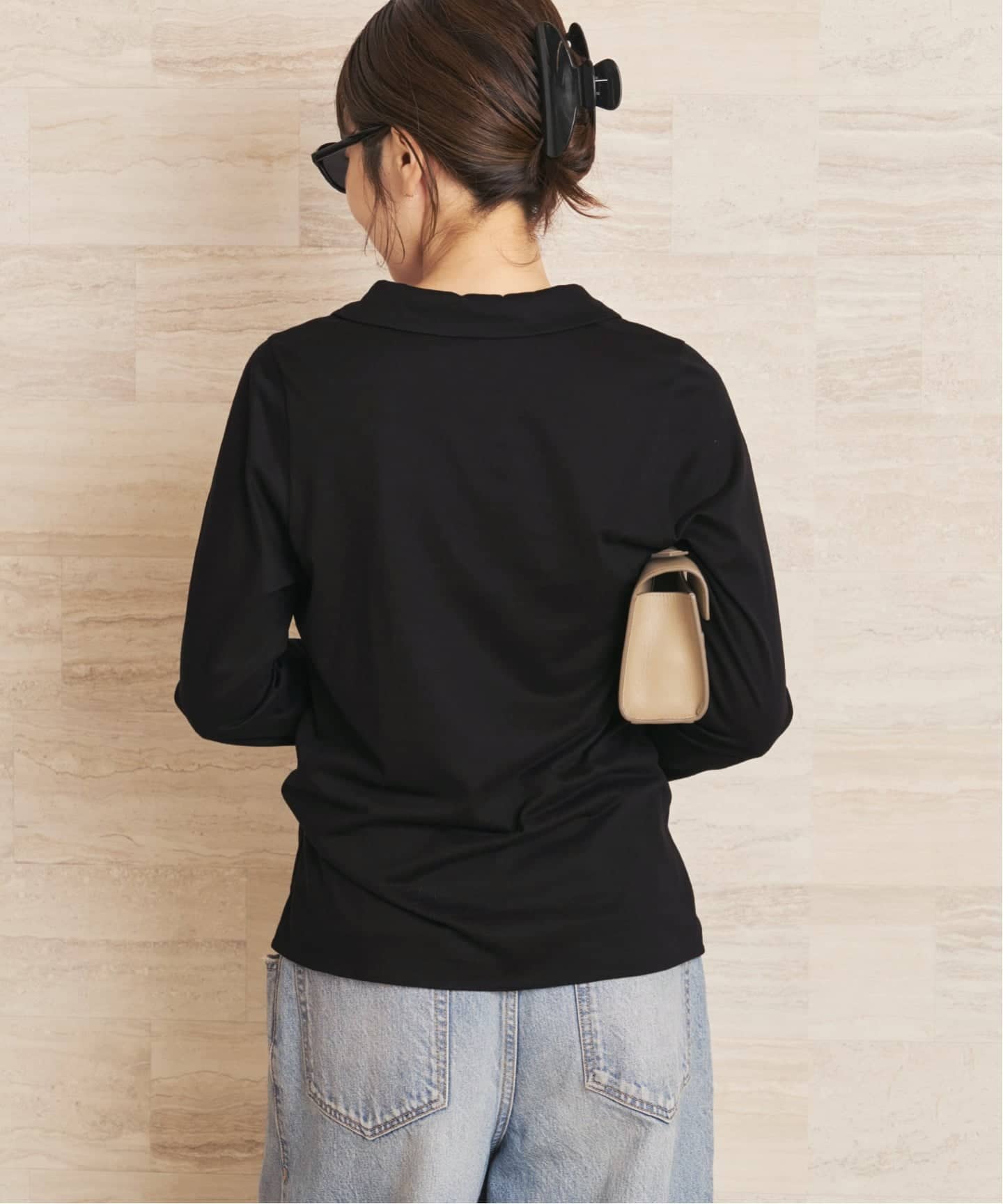 予約》Open collar ロンT（Tシャツ／カットソー）｜Plage（プラージュ