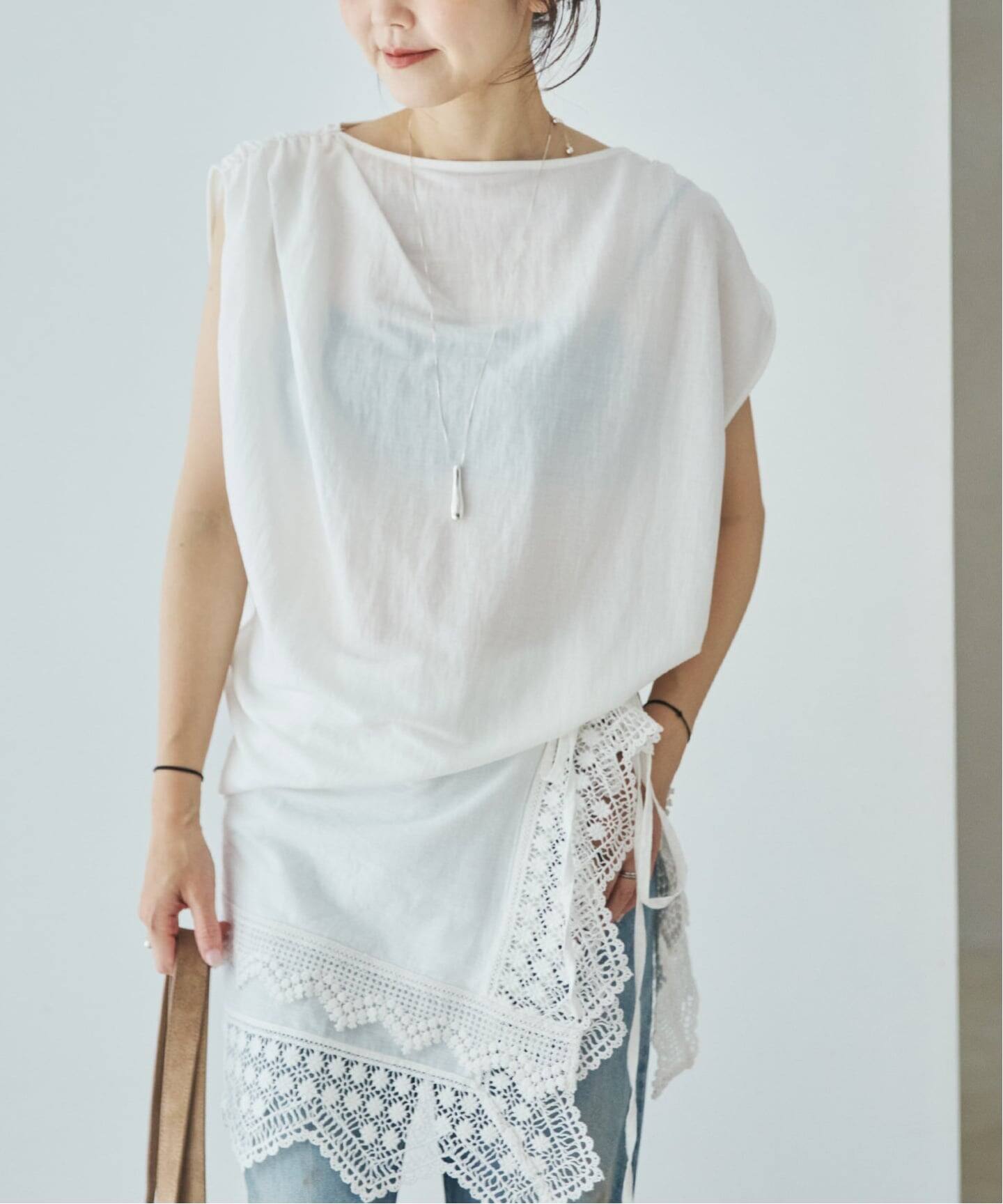 Sleeveless gather TEE（Tシャツ／カットソー）｜Plage（プラージュ