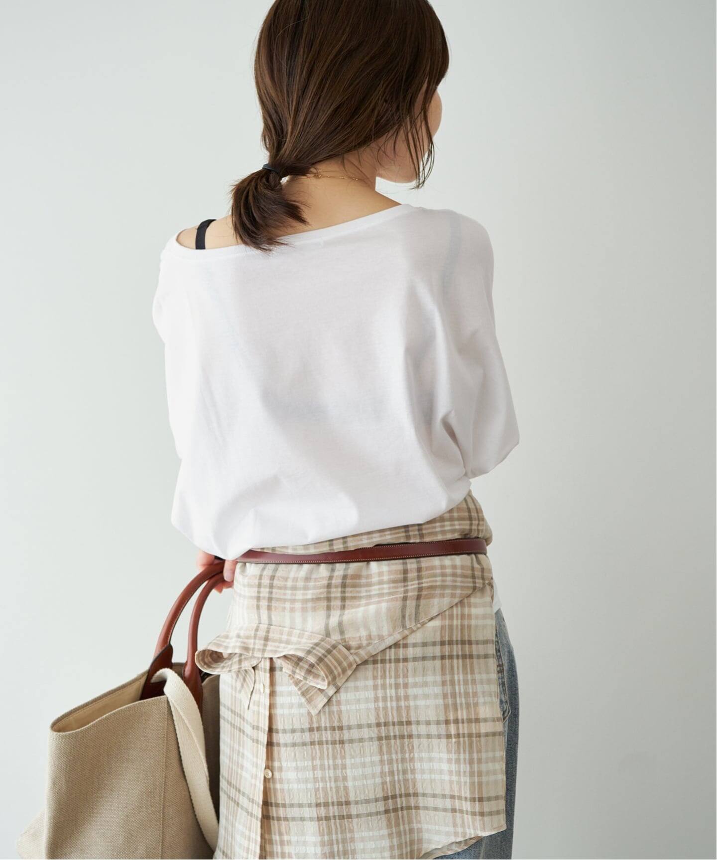 R'IAM-PLAGEプラージュ/フェミニンロングTシャツ/ベージュ/タグ付新品 Plage - 新品☆Plage 【R'IAM】FEMININE LONG Tシャツ☆ベージュの通販