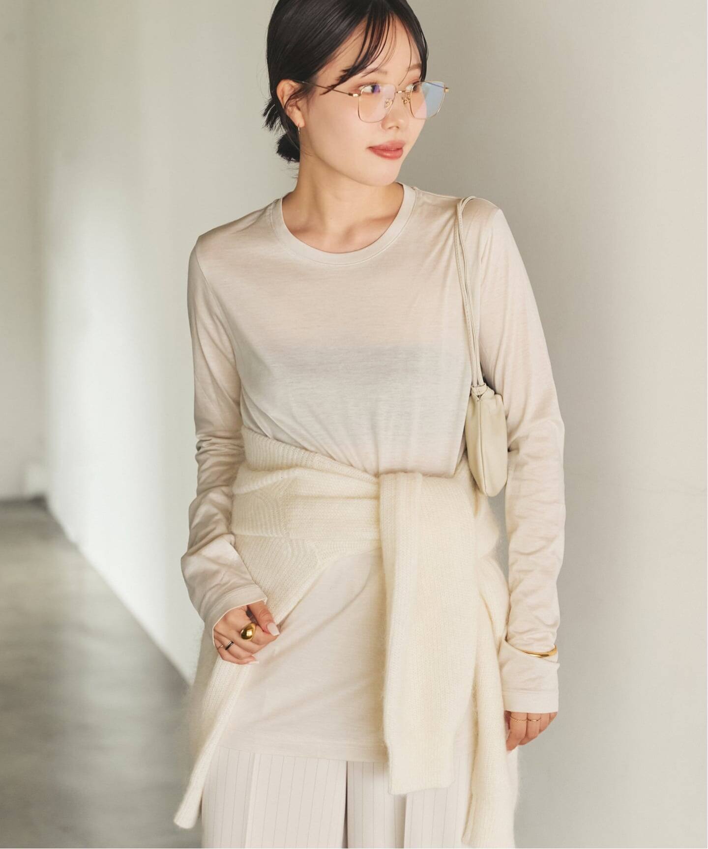 loose fit nuance long Tシャツ（Tシャツ／カットソー）｜Plage