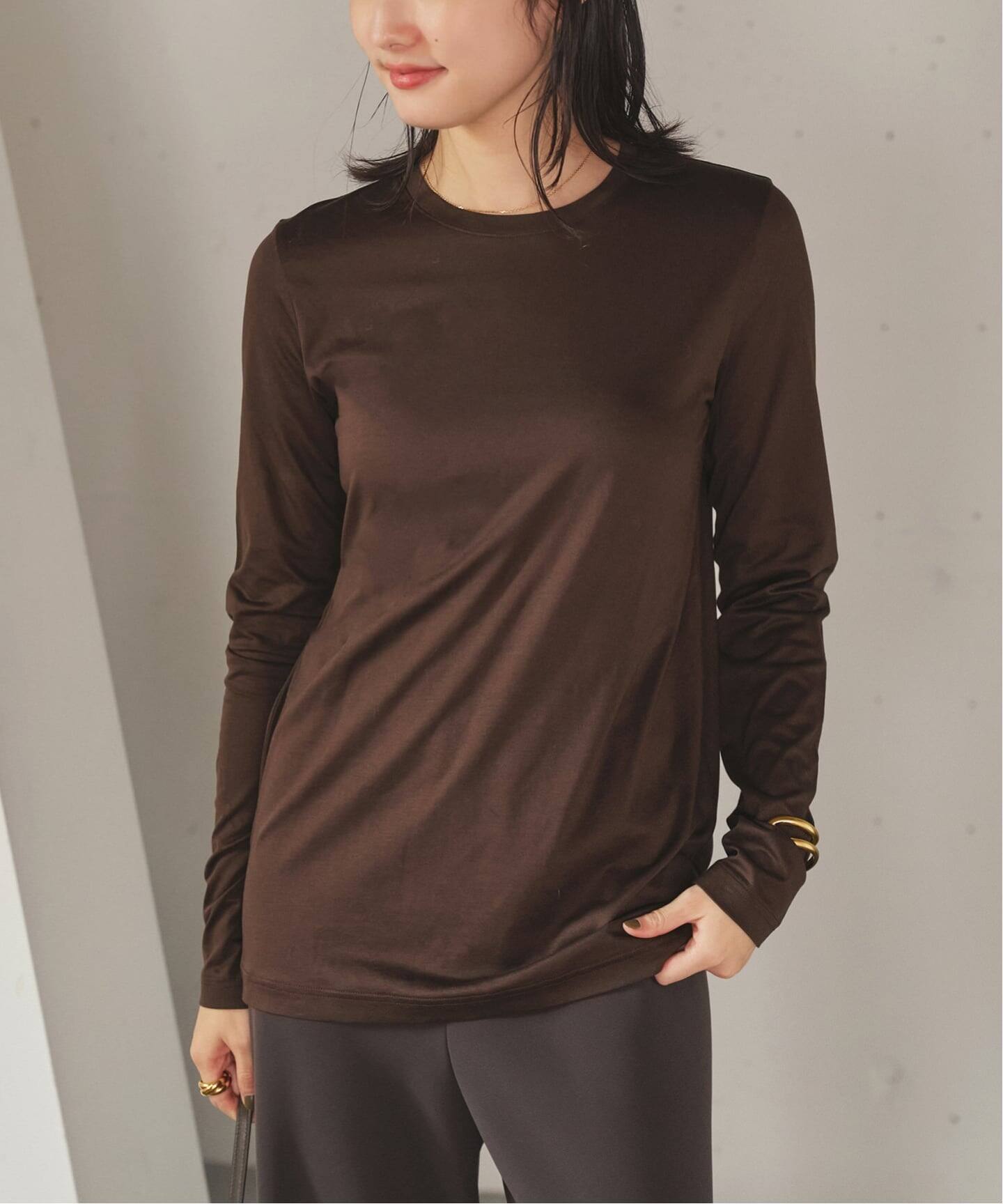 loose fit nuance long Tシャツ（Tシャツ／カットソー）｜Plage