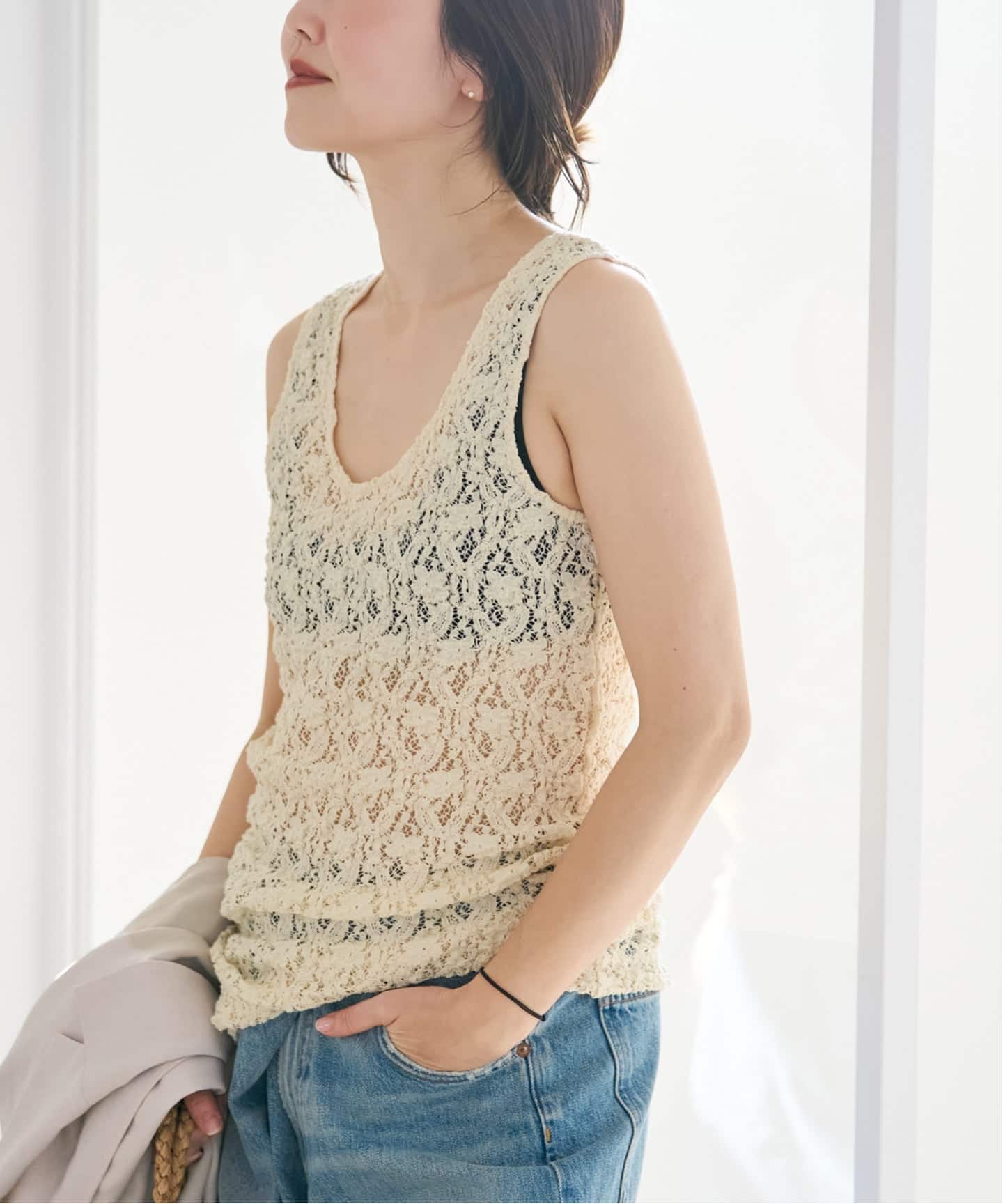 stretch lace タンクトップ（タンクトップ）｜Plage（プラージュ）の