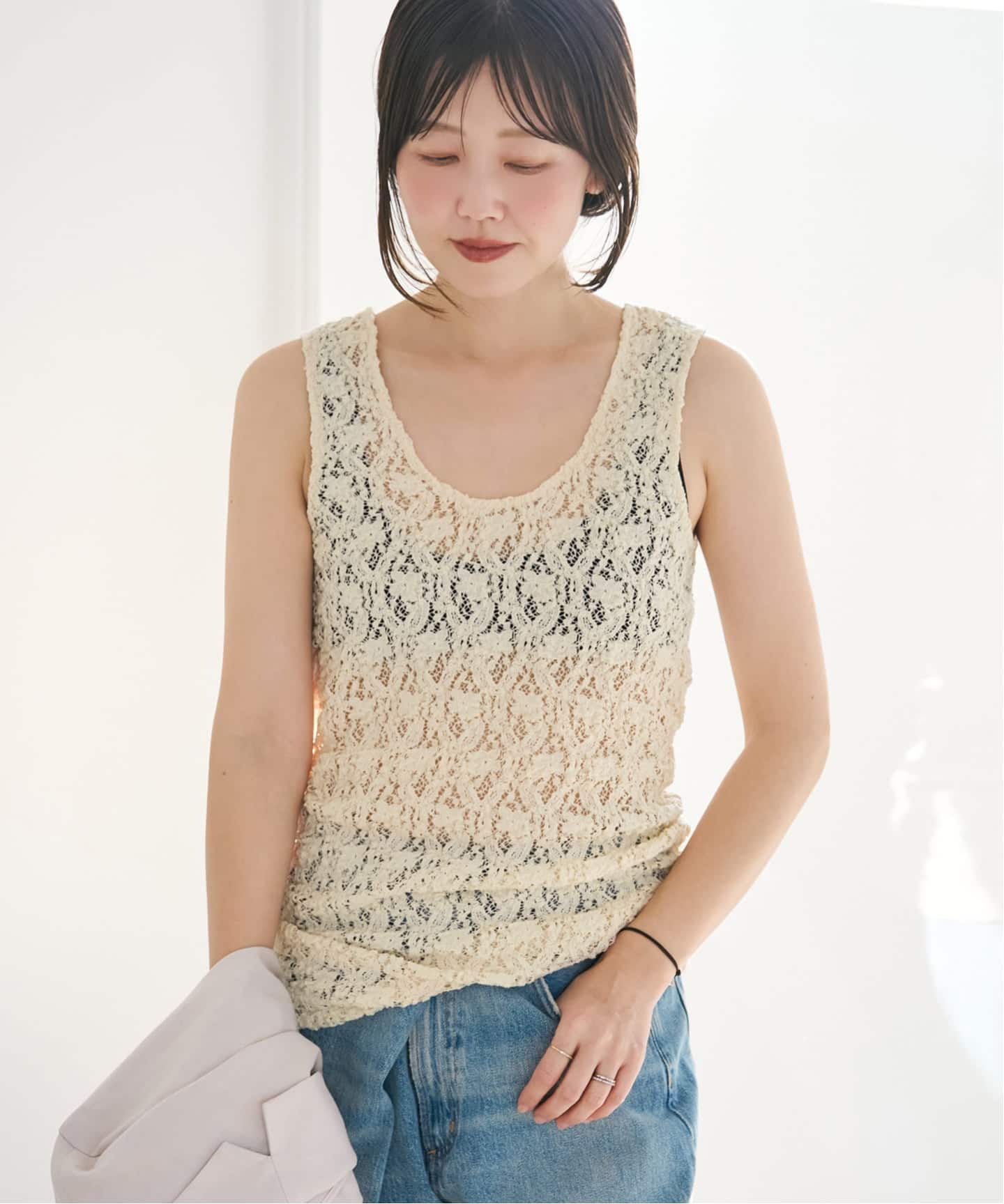 stretch lace タンクトップ（タンクトップ）｜Plage（プラージュ）の