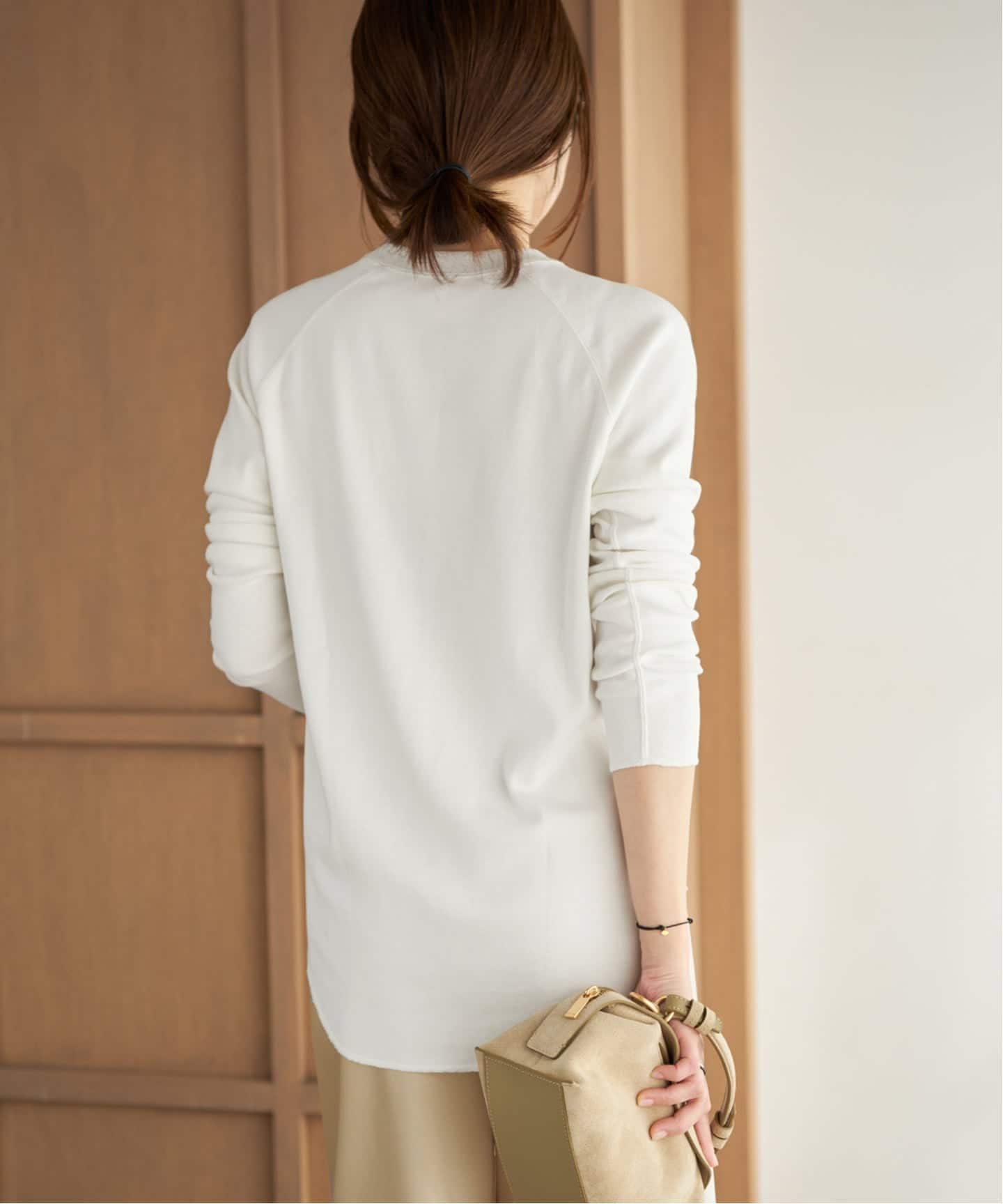 新品タグ付き 即完売 プラージュ premiumフライスlongTシャツブラック 追加》premiumフライス long Tシャツ（Tシャツ／カットソー）｜Plage