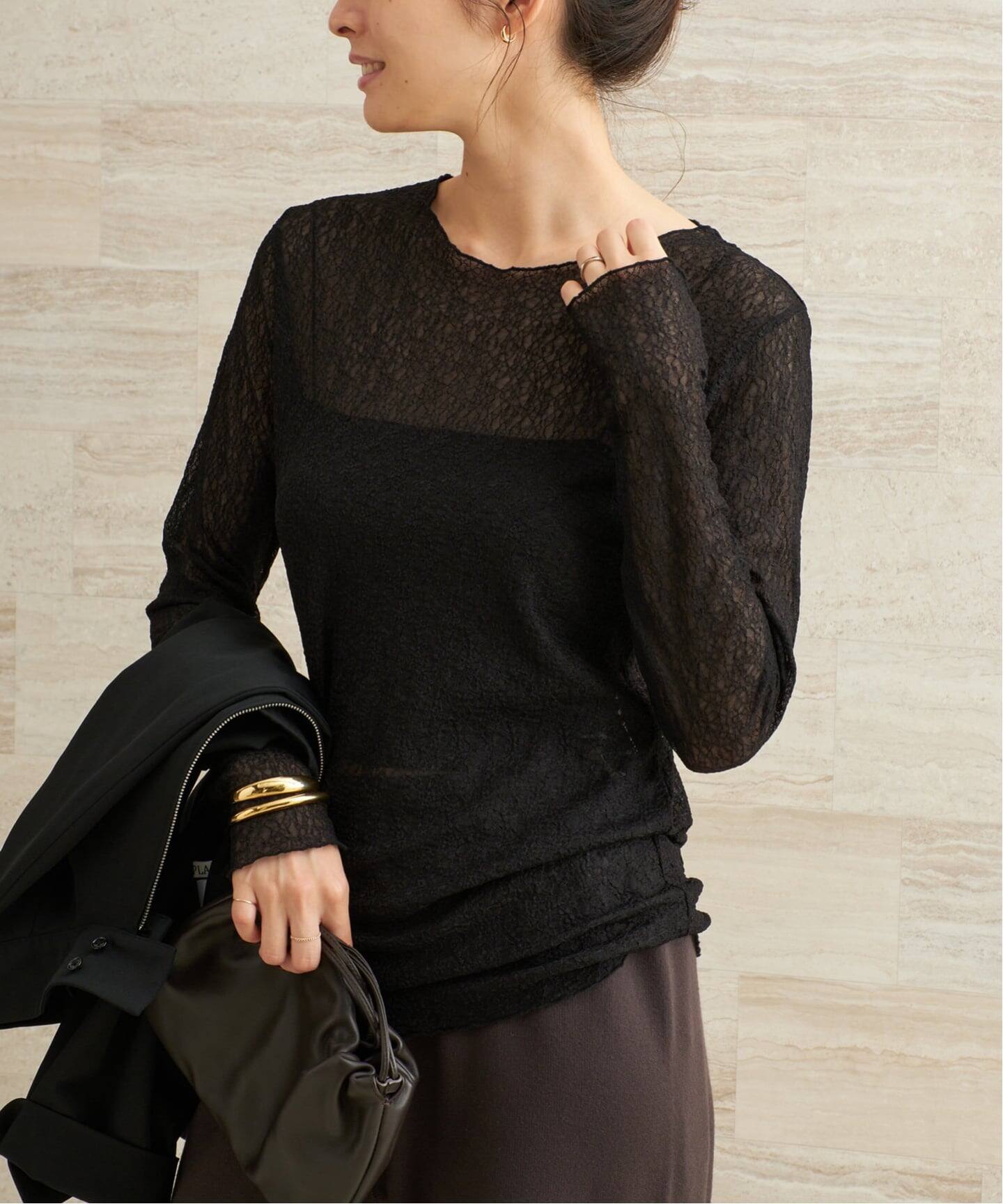 plage プラージュ　lacy tops レーストップス mesh lacy プルオーバー（Tシャツ／カットソー）｜Plage（プラージュ