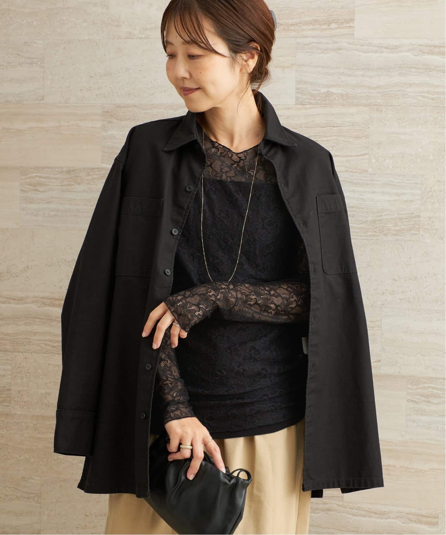 glossy mesh lacy プルオーバー（Tシャツ／カットソー）｜Plage