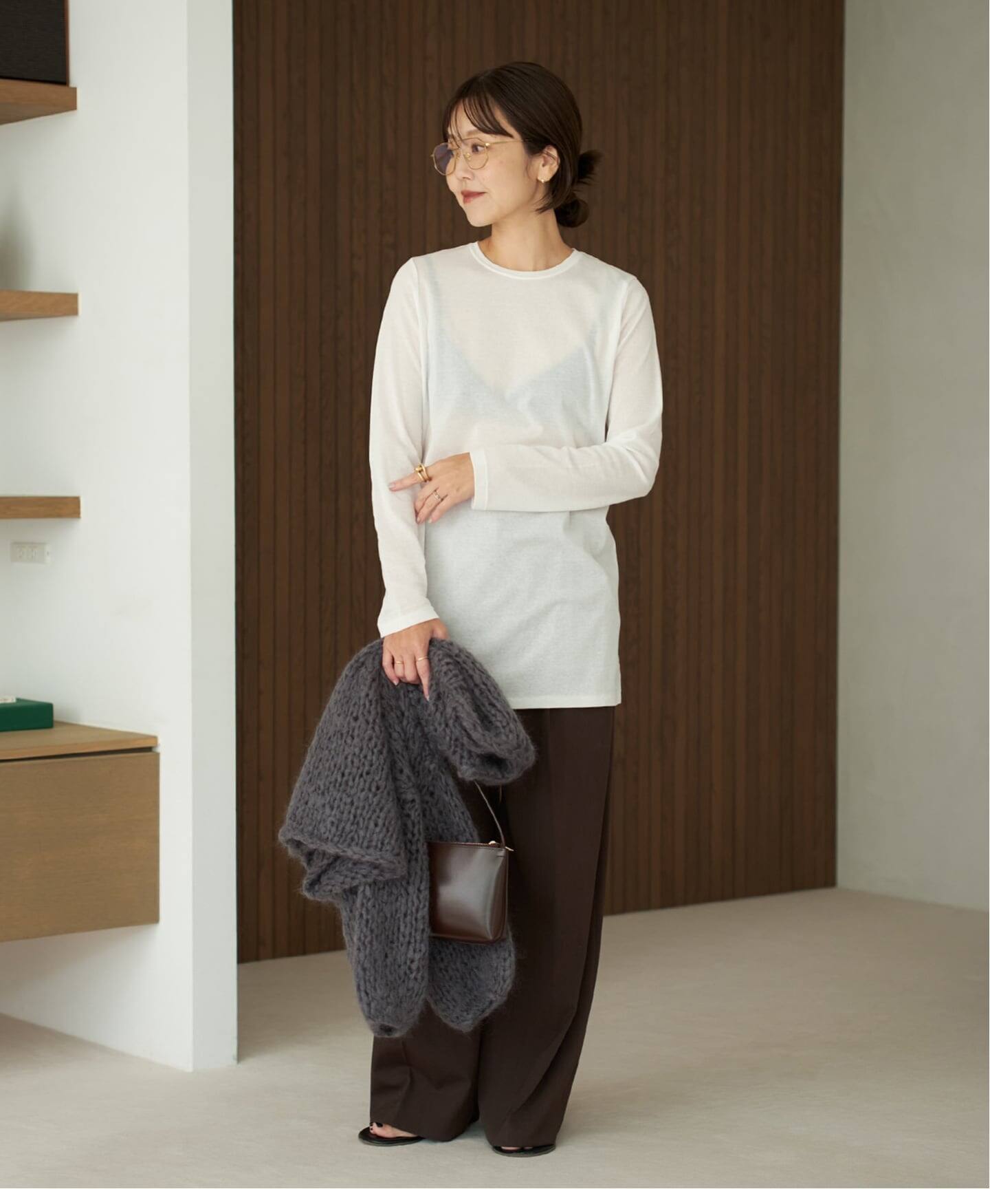 追加》LIGHT SHEER LONG Tシャツ 2（Tシャツ／カットソー）｜Plage 
