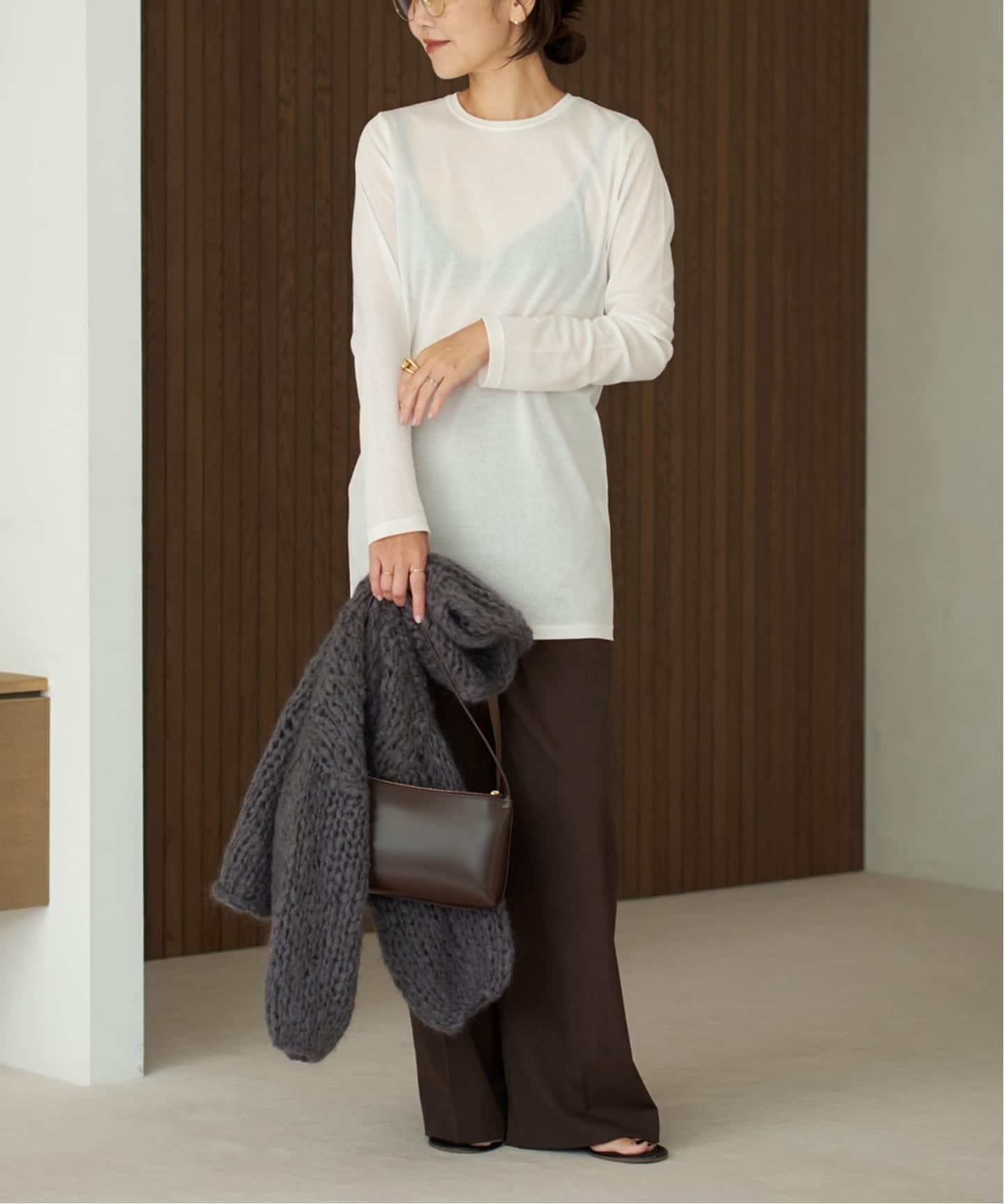 追加》LIGHT SHEER LONG Tシャツ 2（Tシャツ／カットソー）｜Plage