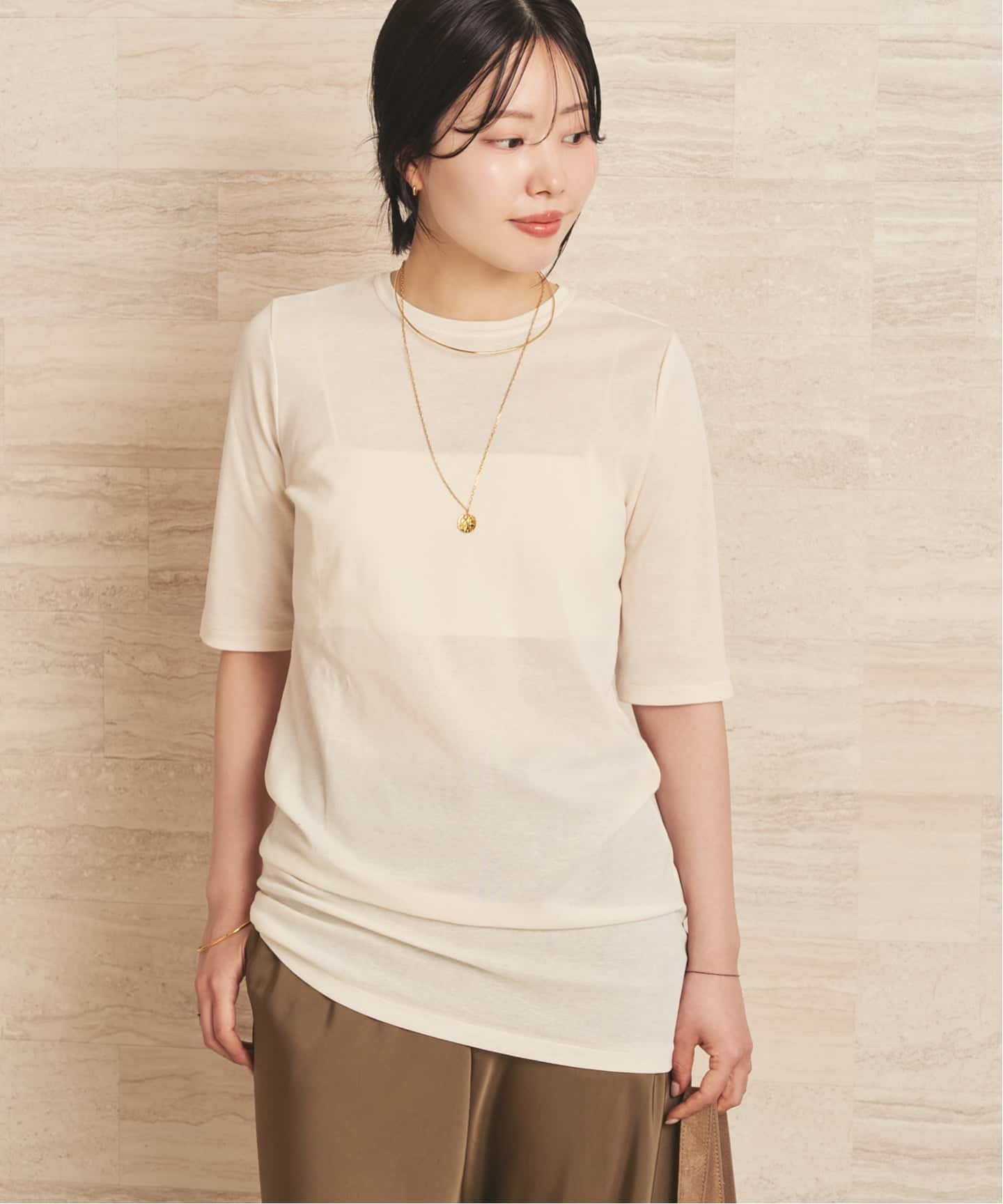 一部店舗・WEB限定》LIGHT SHEER ハーフスリーブ Tシャツ（Tシャツ